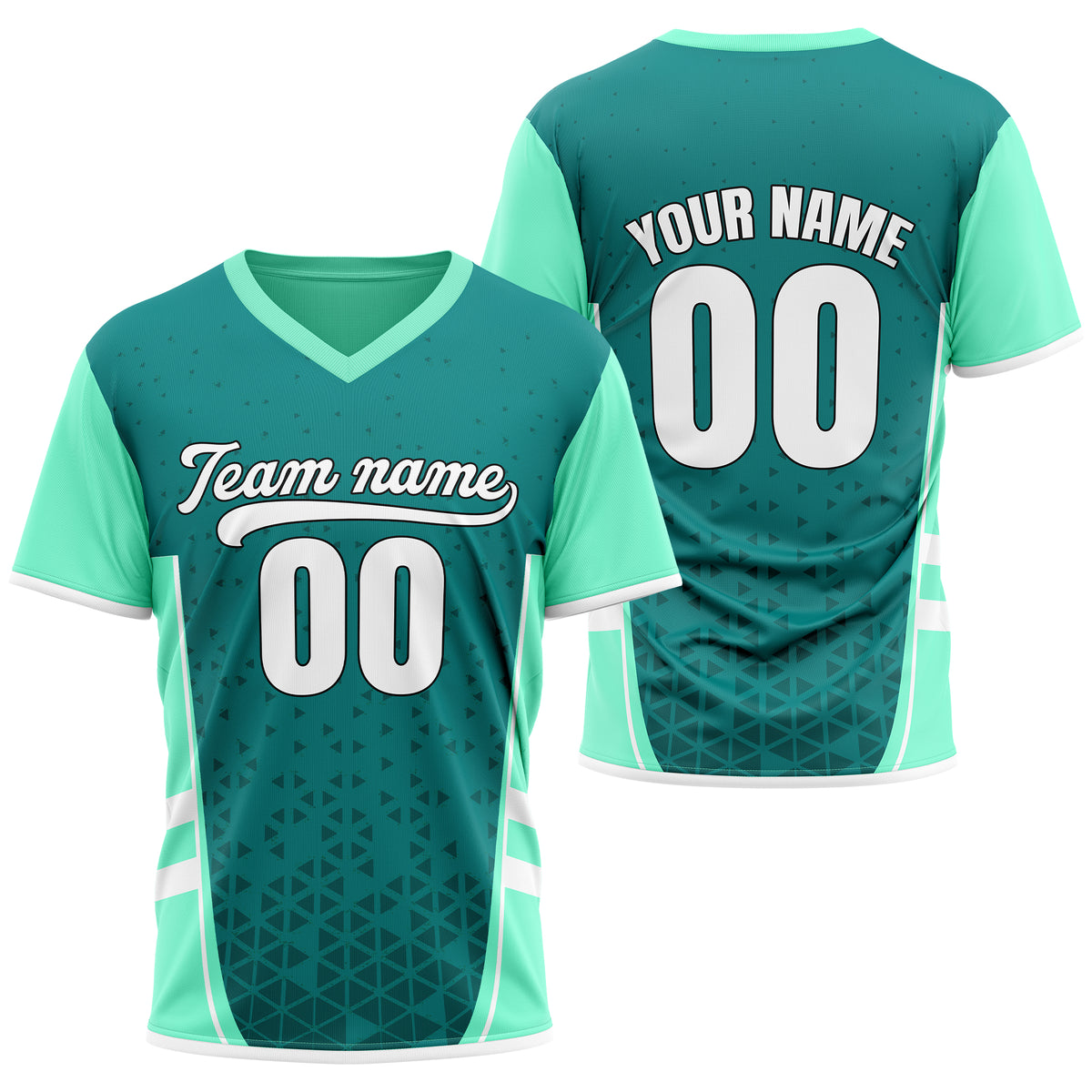 Custom HexaFade Teal Pullover Baseball Sports Jersey Personalized Uniform with Name &amp; Number