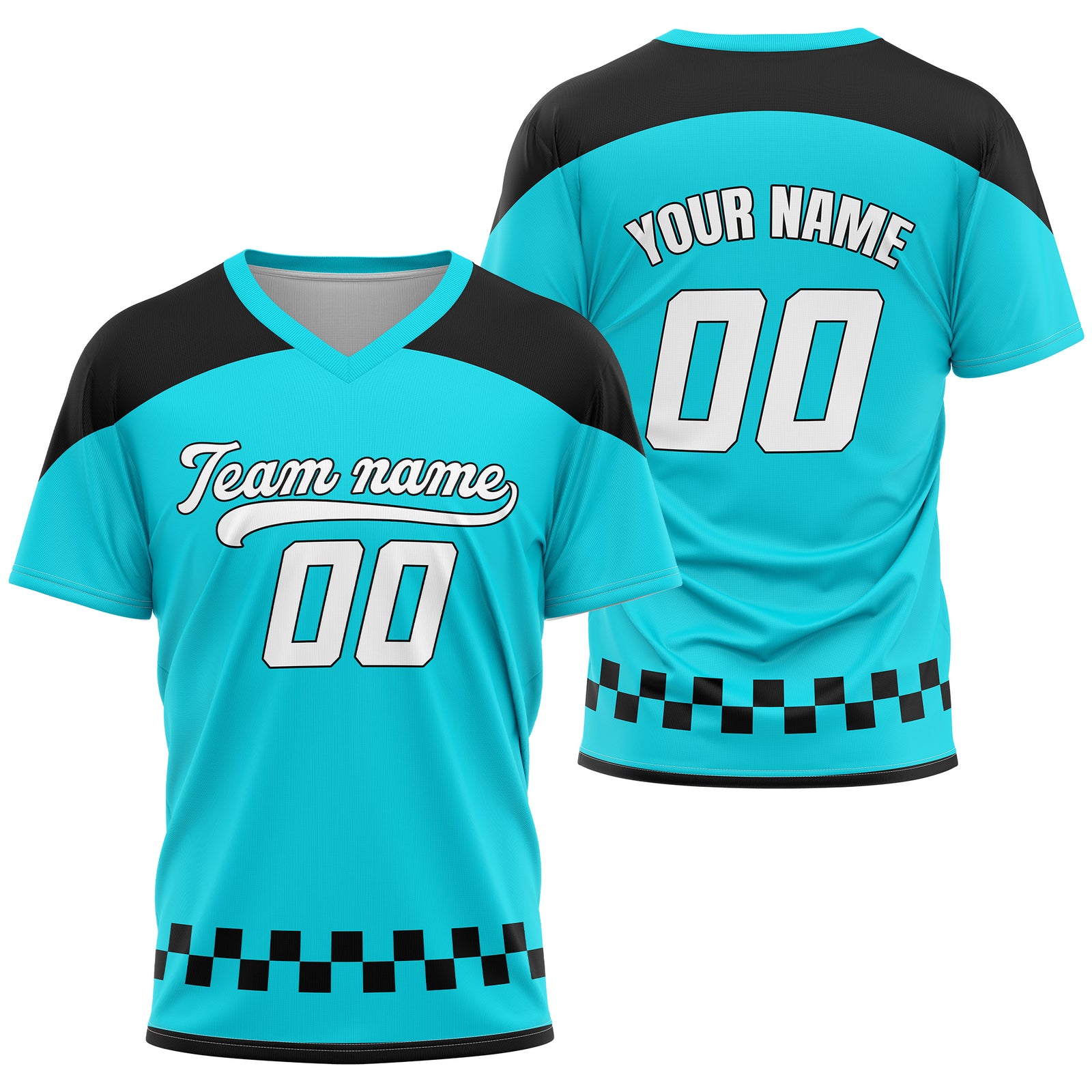 Custom Darkvolt Aqua Pullover Baseball Sports Jersey Personalized Uniform with Name & Number