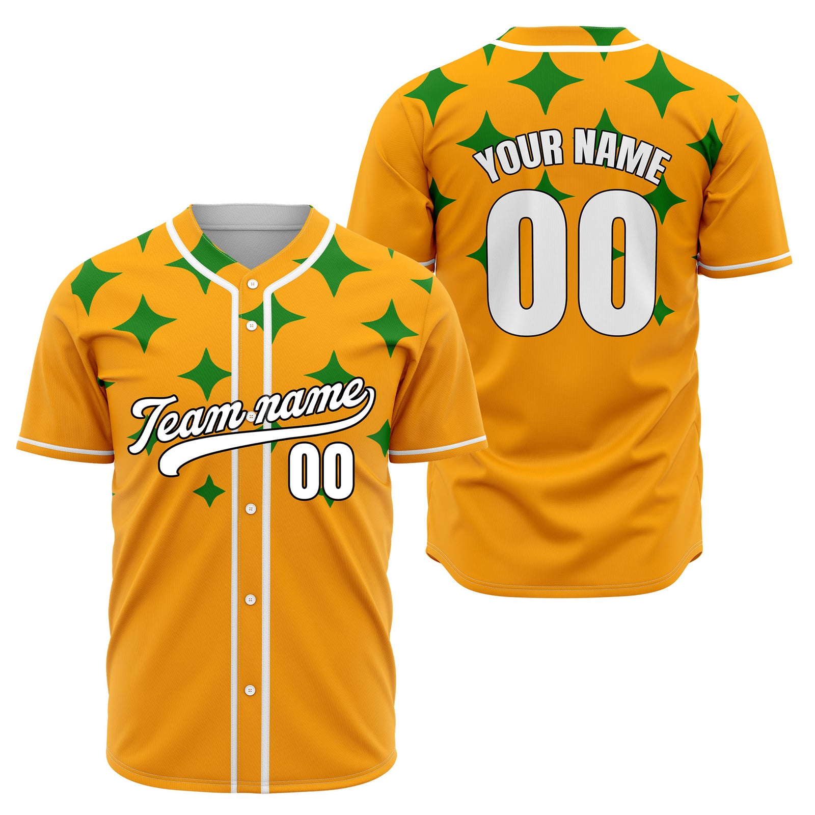 Custom Starlight Orange Baseball Sports Jersey Personalized Uniform with Name & Number