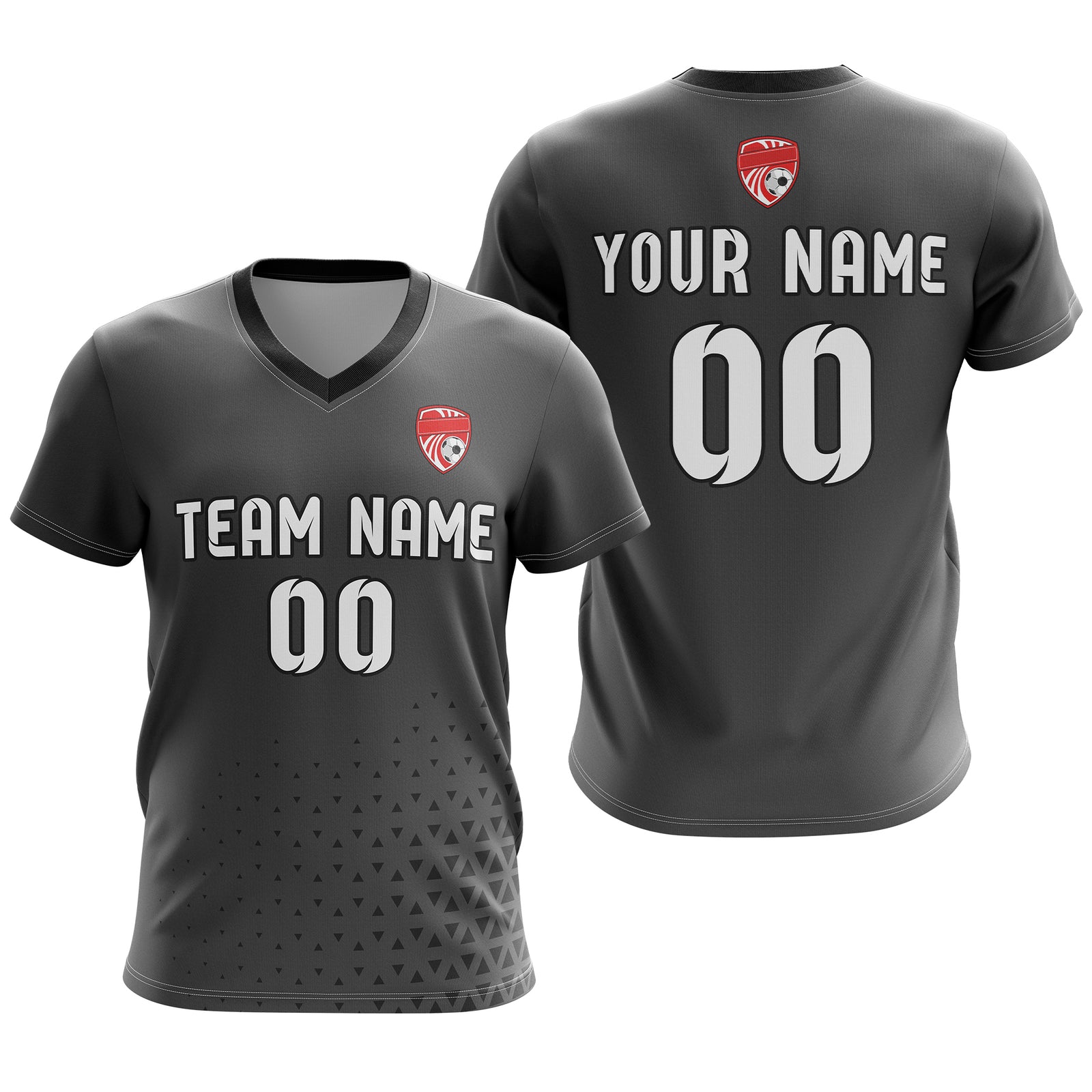 Custom Tri-Edge V-Side Pattern Purple Soccer Sport Tops Jersey