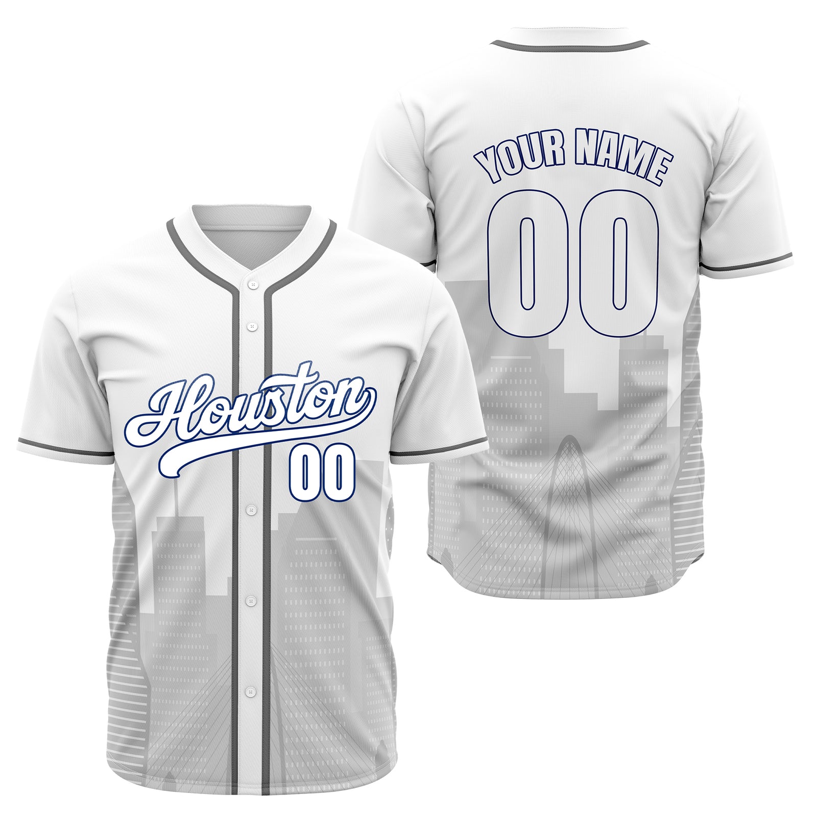Custom City Pulse White Baseball Sports Jersey Personalized Uniform with Name & Number