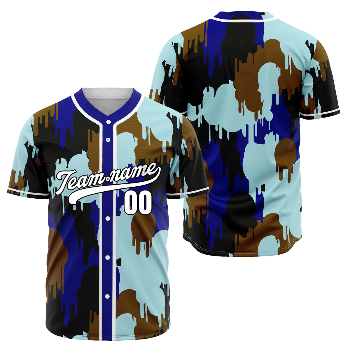 Custom Paint Hustlers Navy Baseball Sports Jersey Personalized Uniform with Name &amp; Number