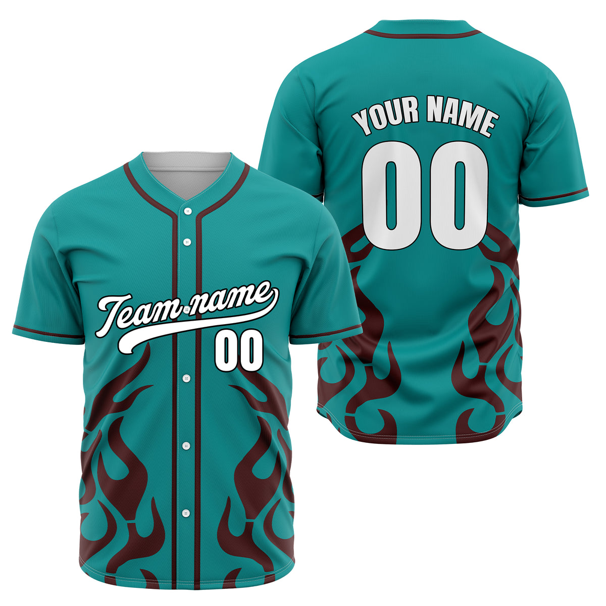 Custom Shadow Flames Red Baseball Sports Jersey Personalized Uniform with Name & Number
