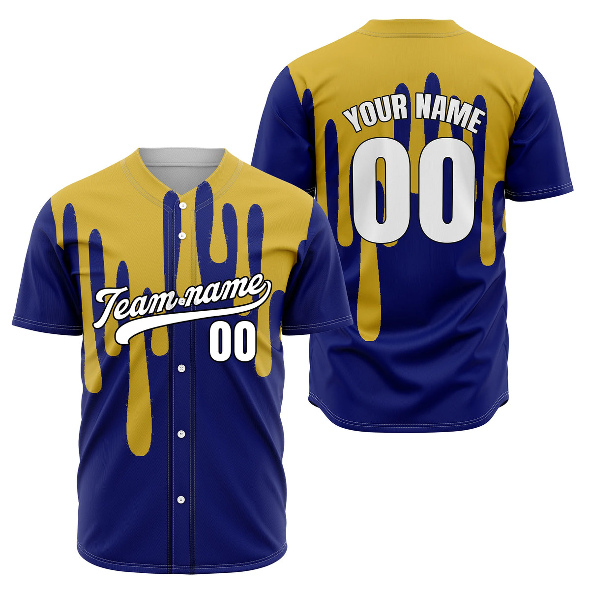 Custom Ink Drip Sports Jersey Personalized Uniform with Name & Number