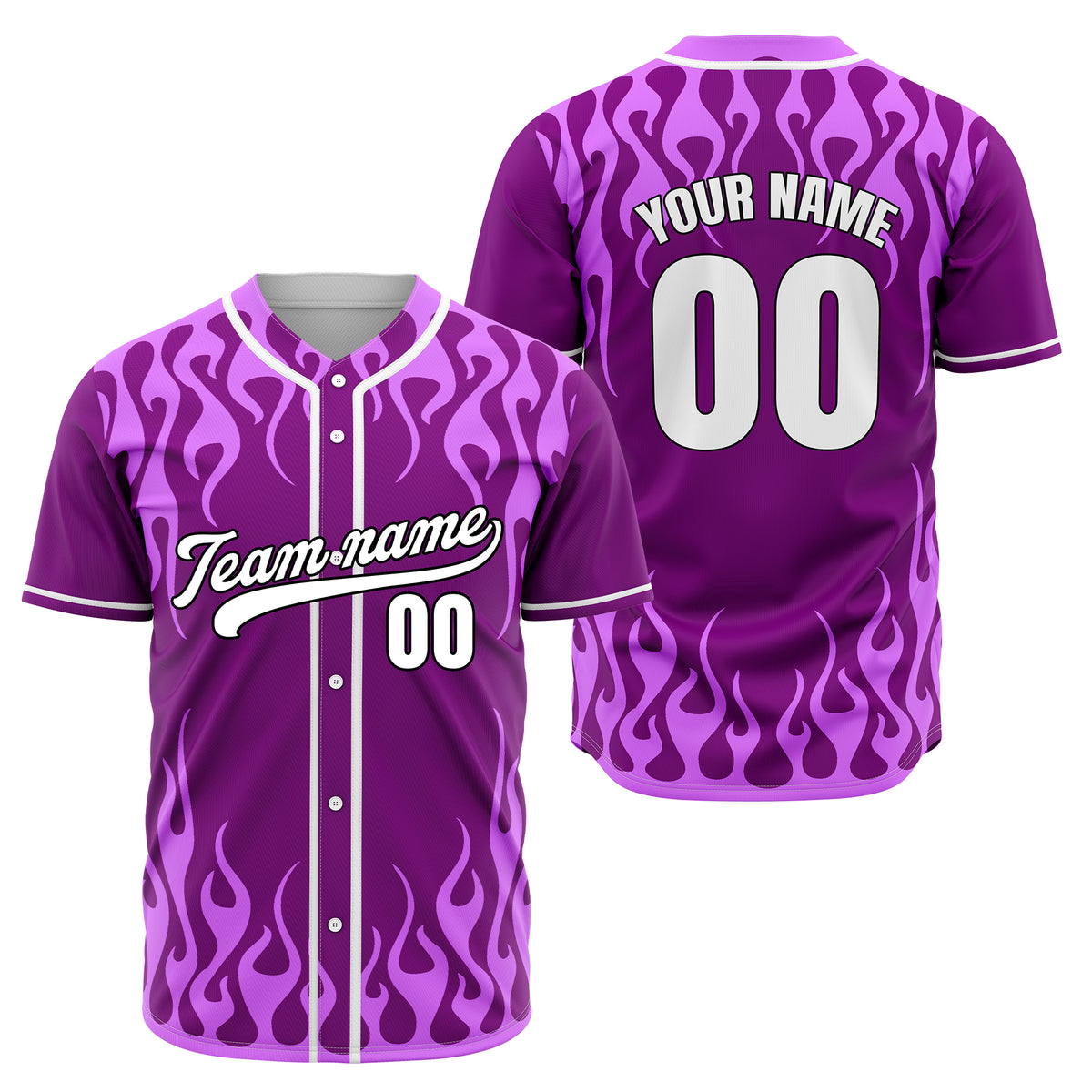 Custom Frostburn Purple Baseball Sports Jersey Personalized Uniform with Name &amp; Number