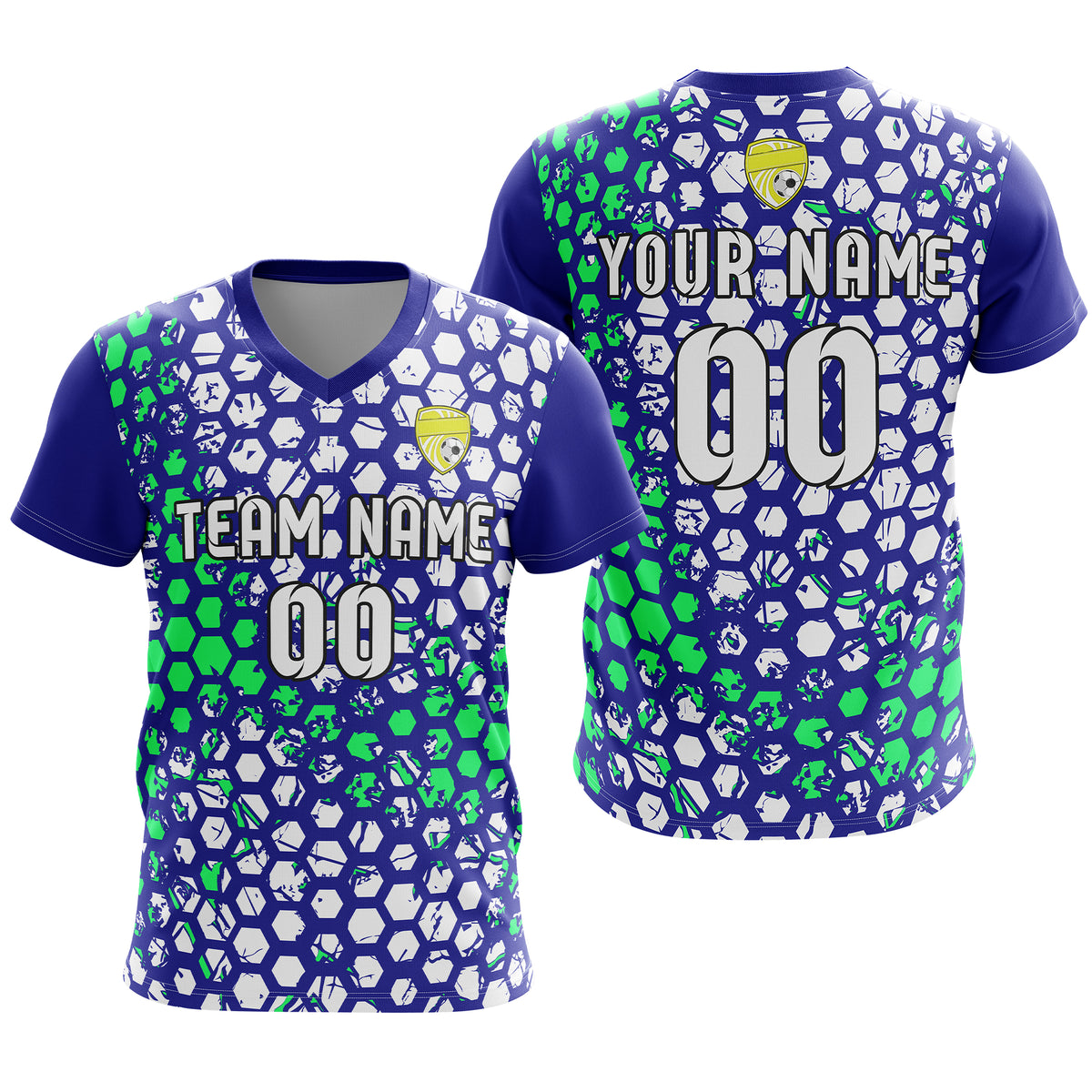 Custom Soccer V Neck HexStrike Jersey Grey Sport Soccer Tops Jersey