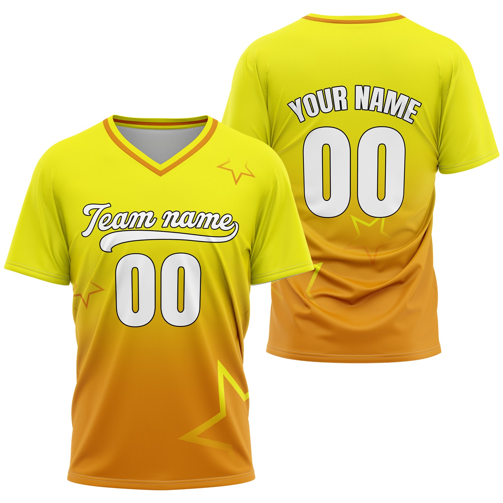 Custom Star Gradient Baseball White Sports Jersey Personalized Uniform with Name & Number