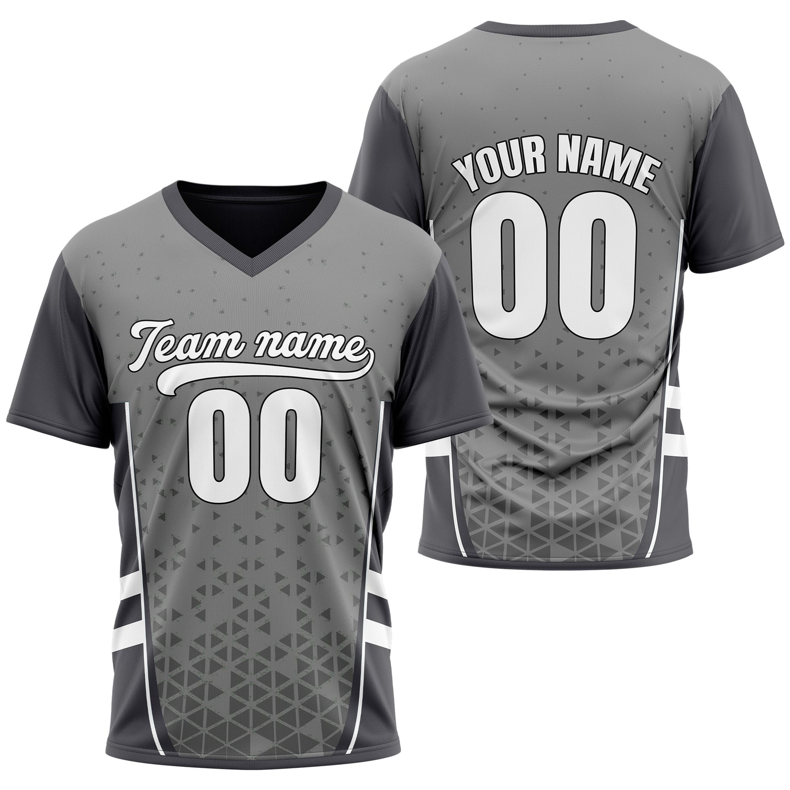 Custom HexaFade Grey Pullover Baseball Sports Jersey Personalized Uniform with Name & Number