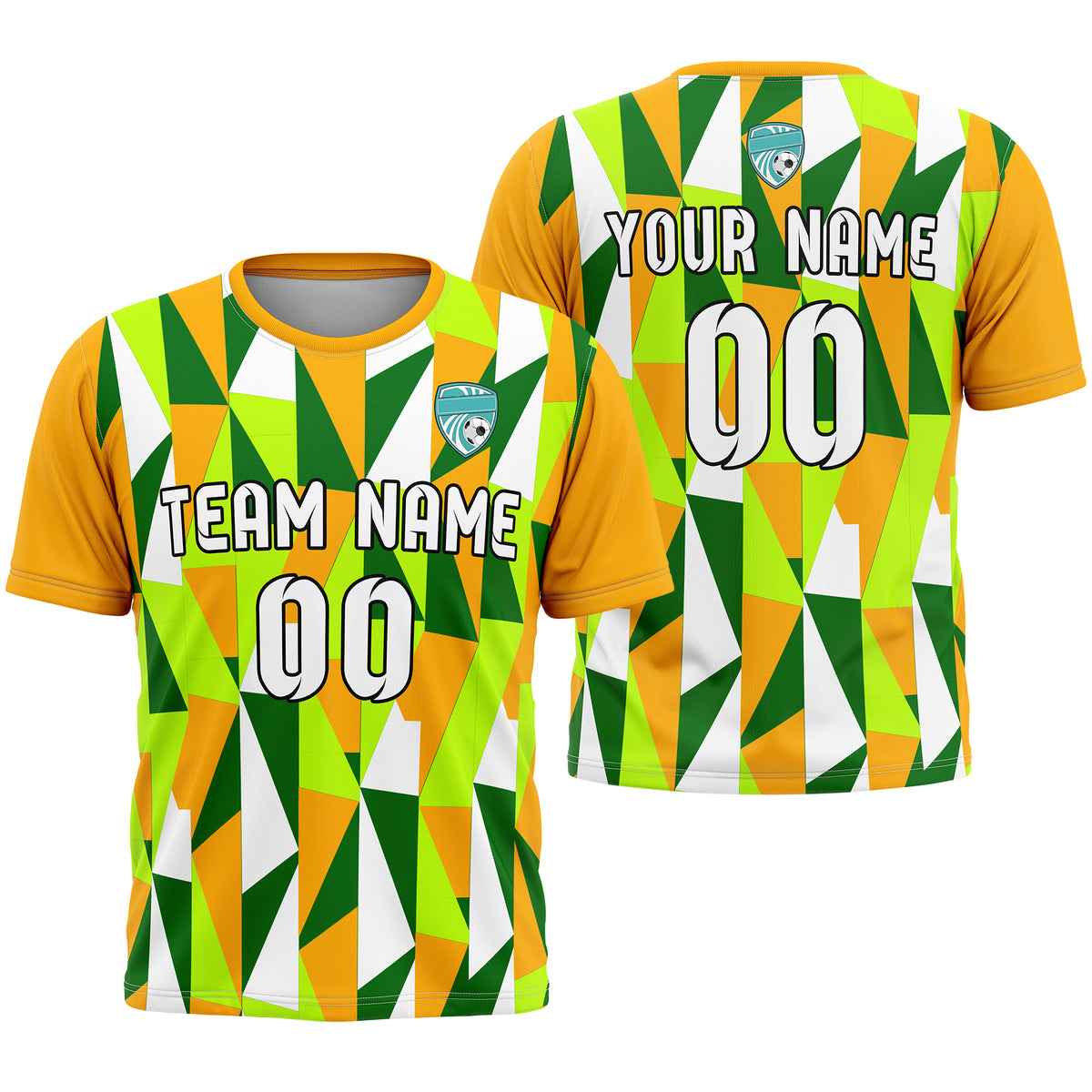 Custom Crystal R-Full Pattern Soccer Blue Sport Tops Jersey