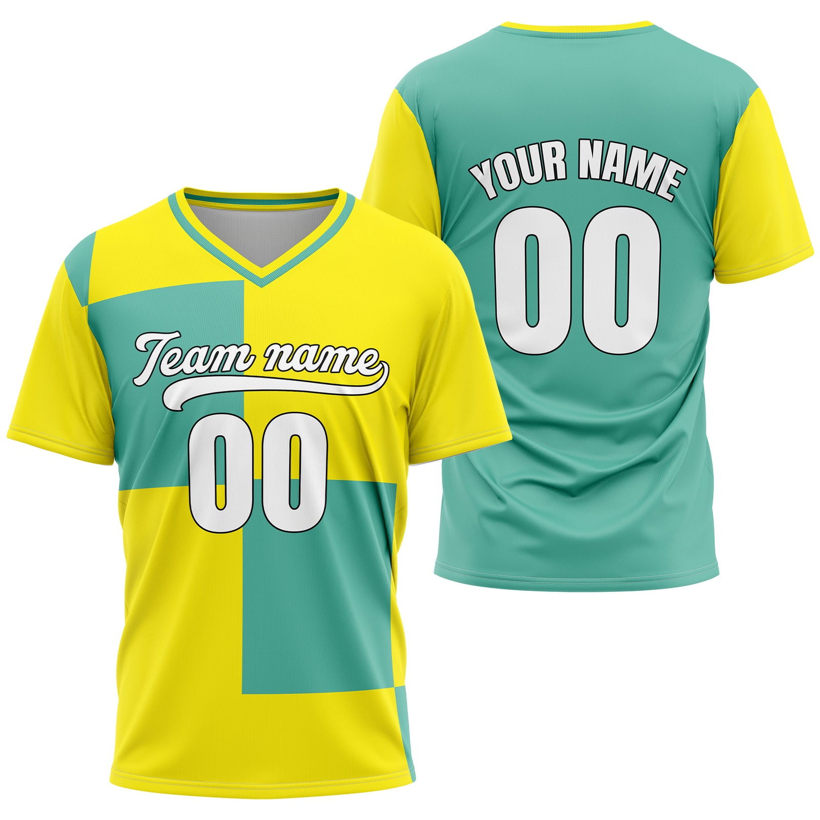 Custom Apex Colorblock Yellow Baseball Sports Jersey Personalized Uniform with Name & Number