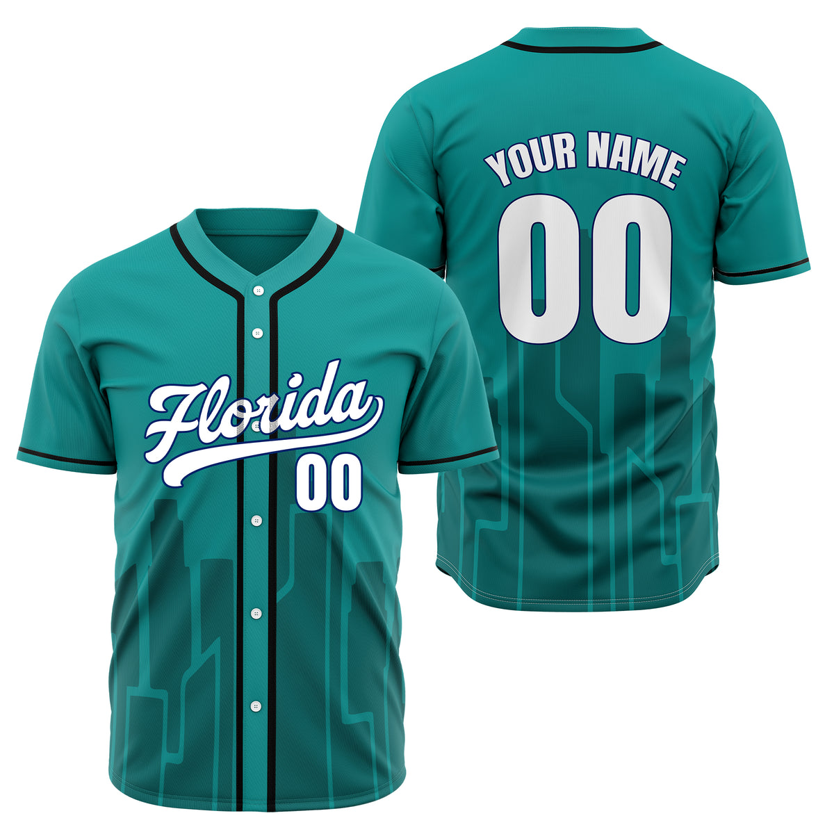 Custom City Flux Navy Baseball Sports Jersey Personalized Uniform with Name & Number
