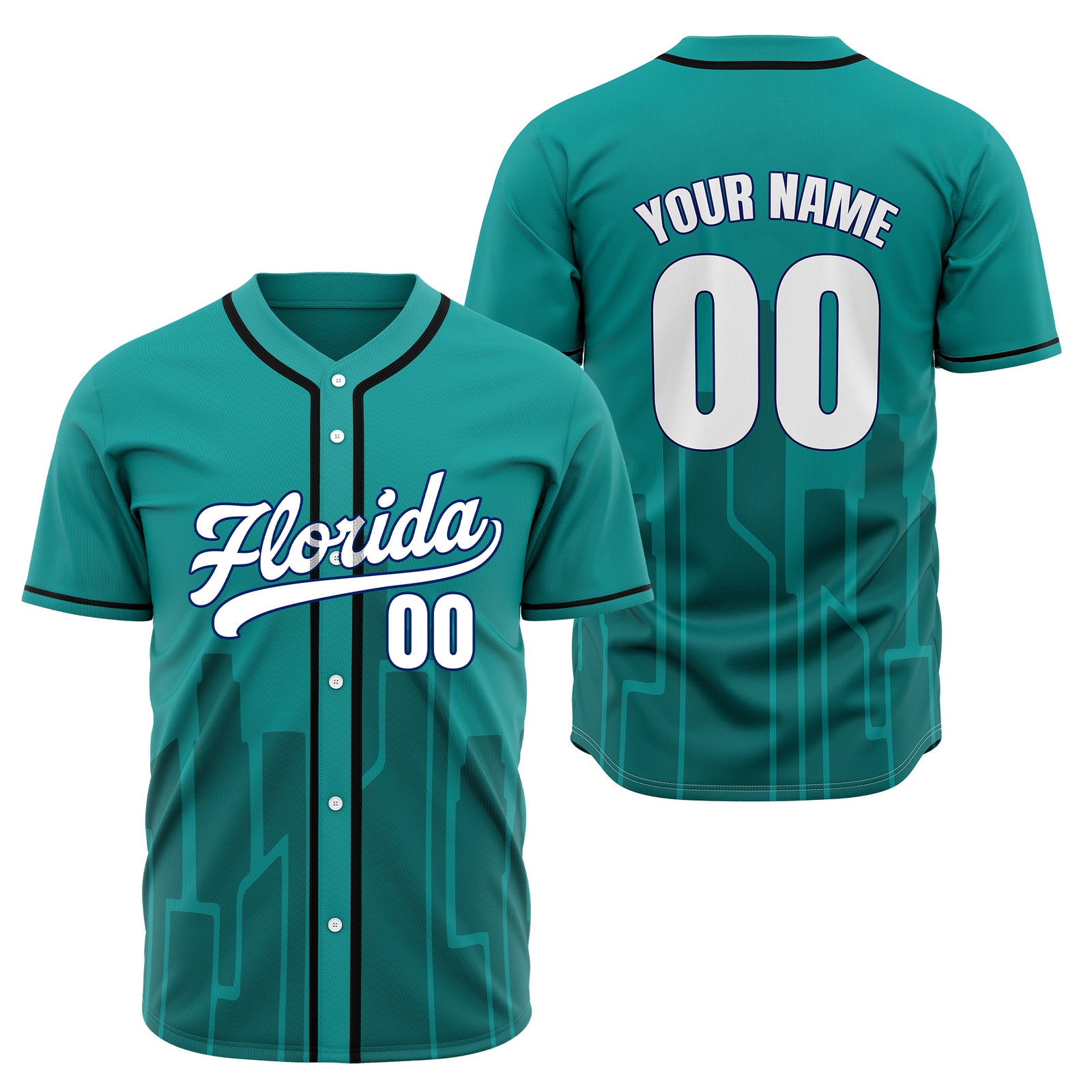 Custom City Flux Navy Baseball Sports Jersey Personalized Uniform with Name & Number