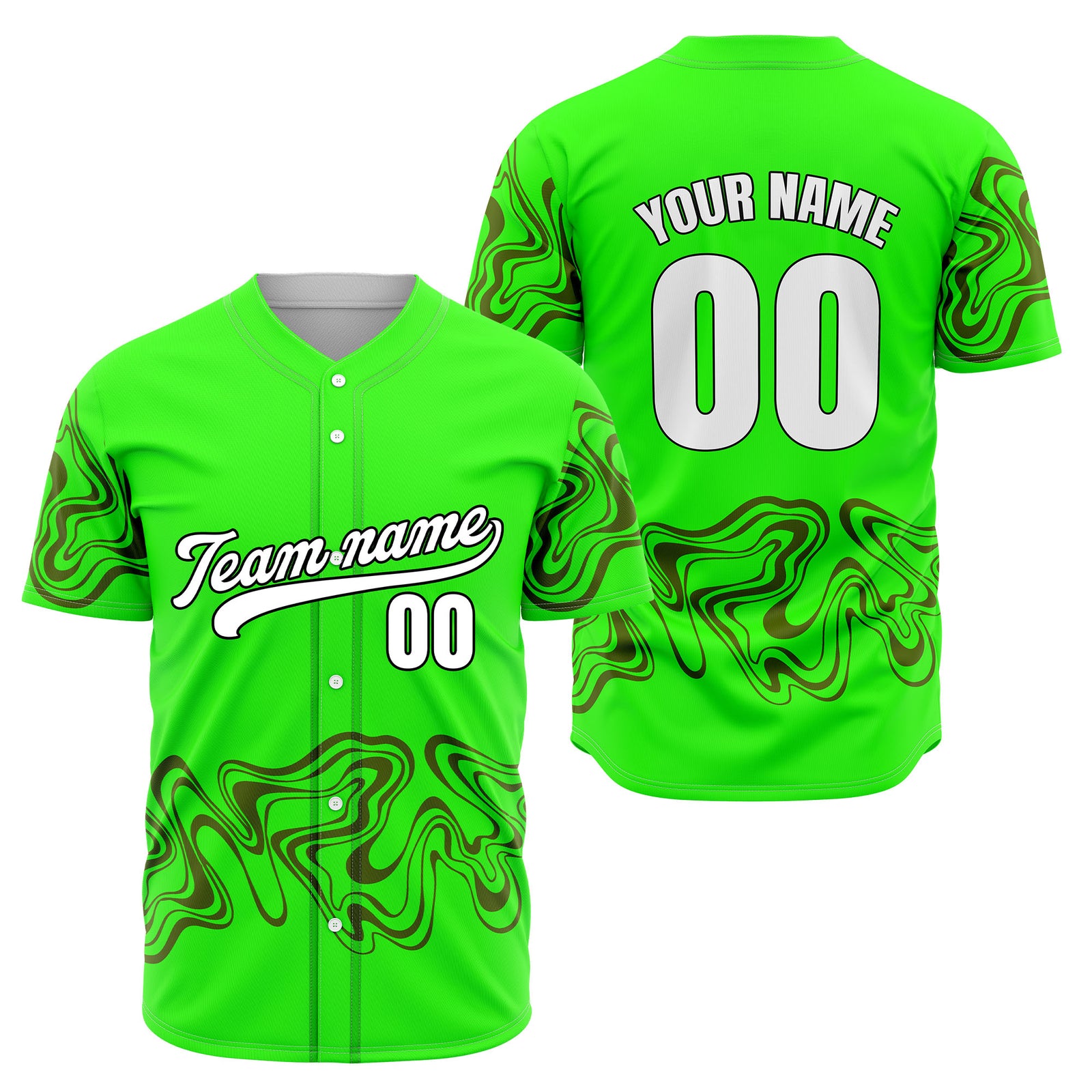 Custom Dark Grey Baseball Wave Sports Jersey Personalized Uniform with Name & Number