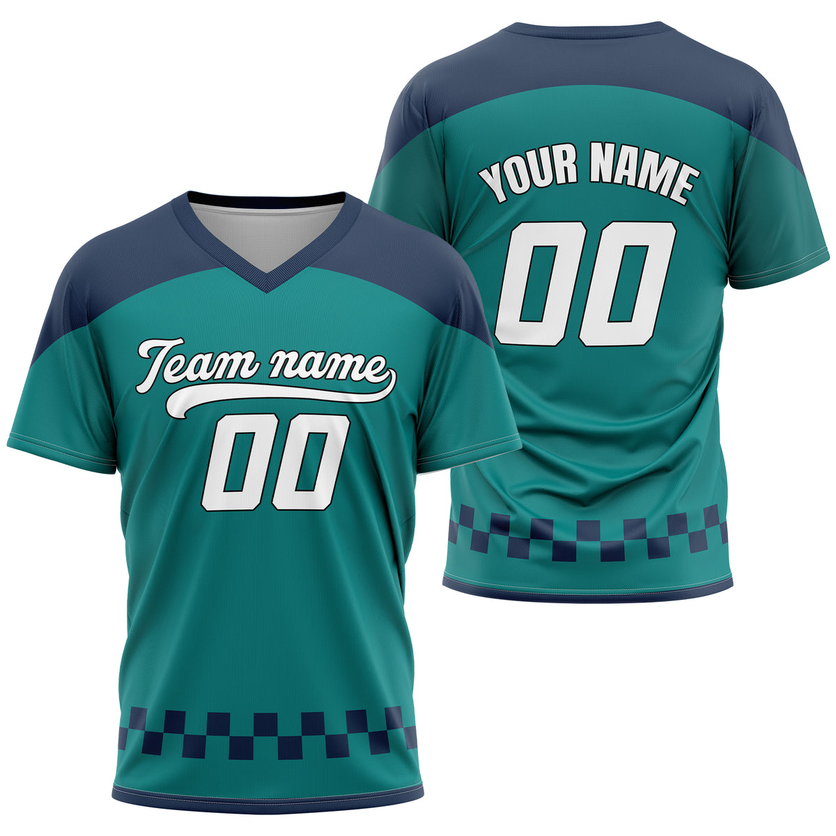 Custom Darkvolt Teal Pullover Baseball Sports Jersey Personalized Uniform with Name &amp; Number
