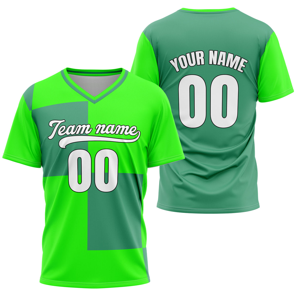 Custom Apex Colorblock Neon Green Baseball Sports Jersey Personalized Uniform with Name &amp; Number