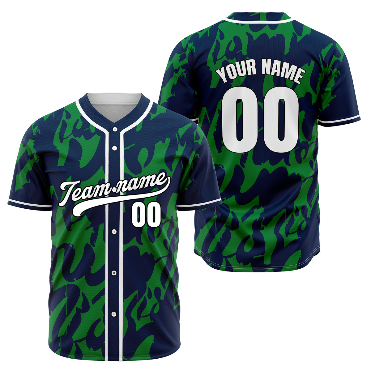 Custom Graffiti Sox Navy Baseball Sports Jersey Personalized Uniform with Name &amp; Number