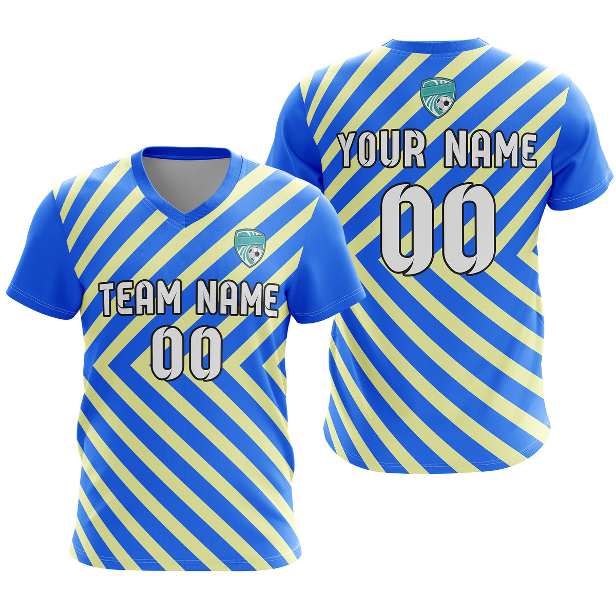 Custom Swift Stripe V-Neck Navy Sport Tops Jersey
