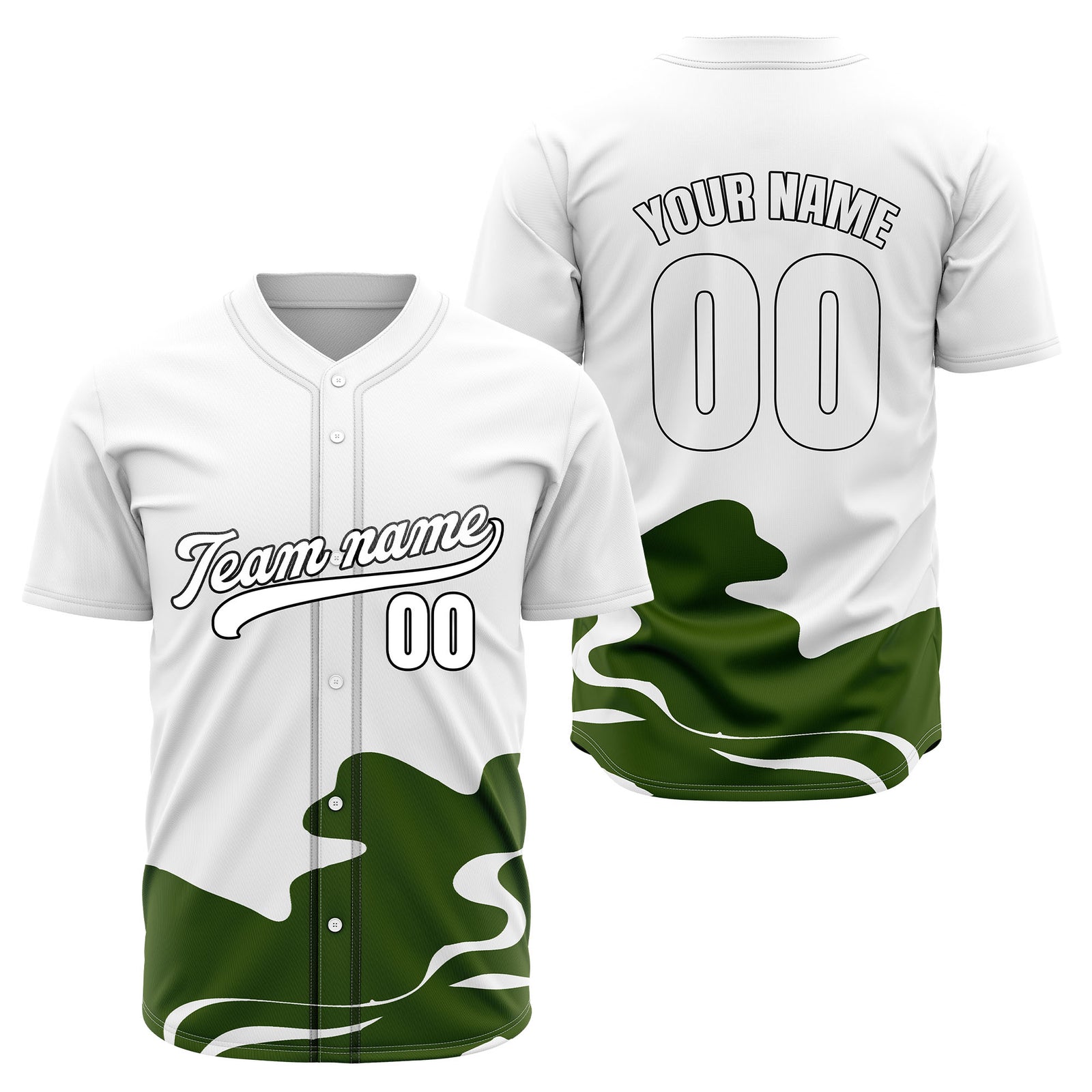 Custom Blue Baseball Wave Sports Jersey Personalized Uniform with Name & Number