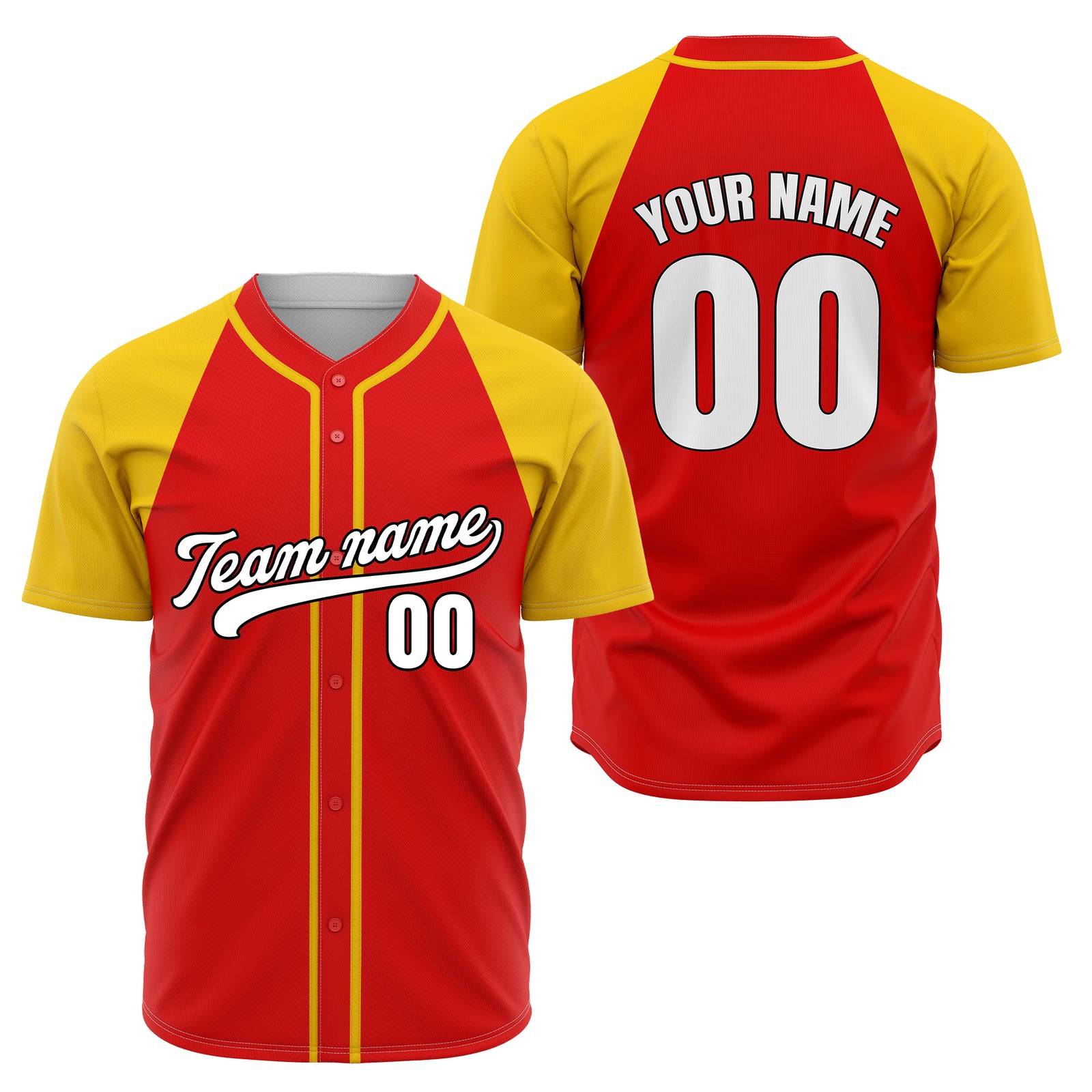 Custom Baseline Baseball Red Sports Jersey Personalized Uniform with Name & Number