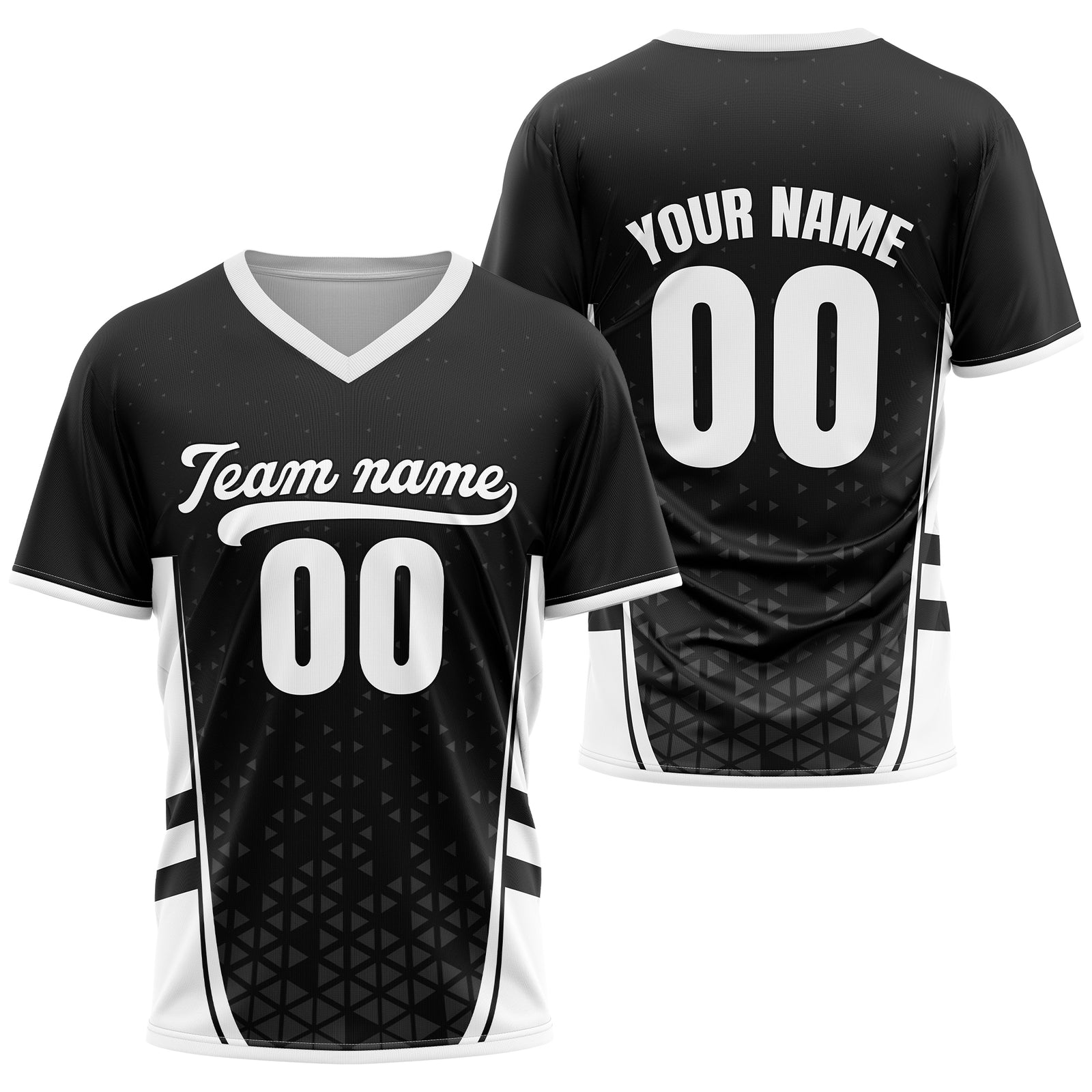 Custom HexaFade Black Pullover Baseball Sports Jersey Personalized Uniform with Name & Number