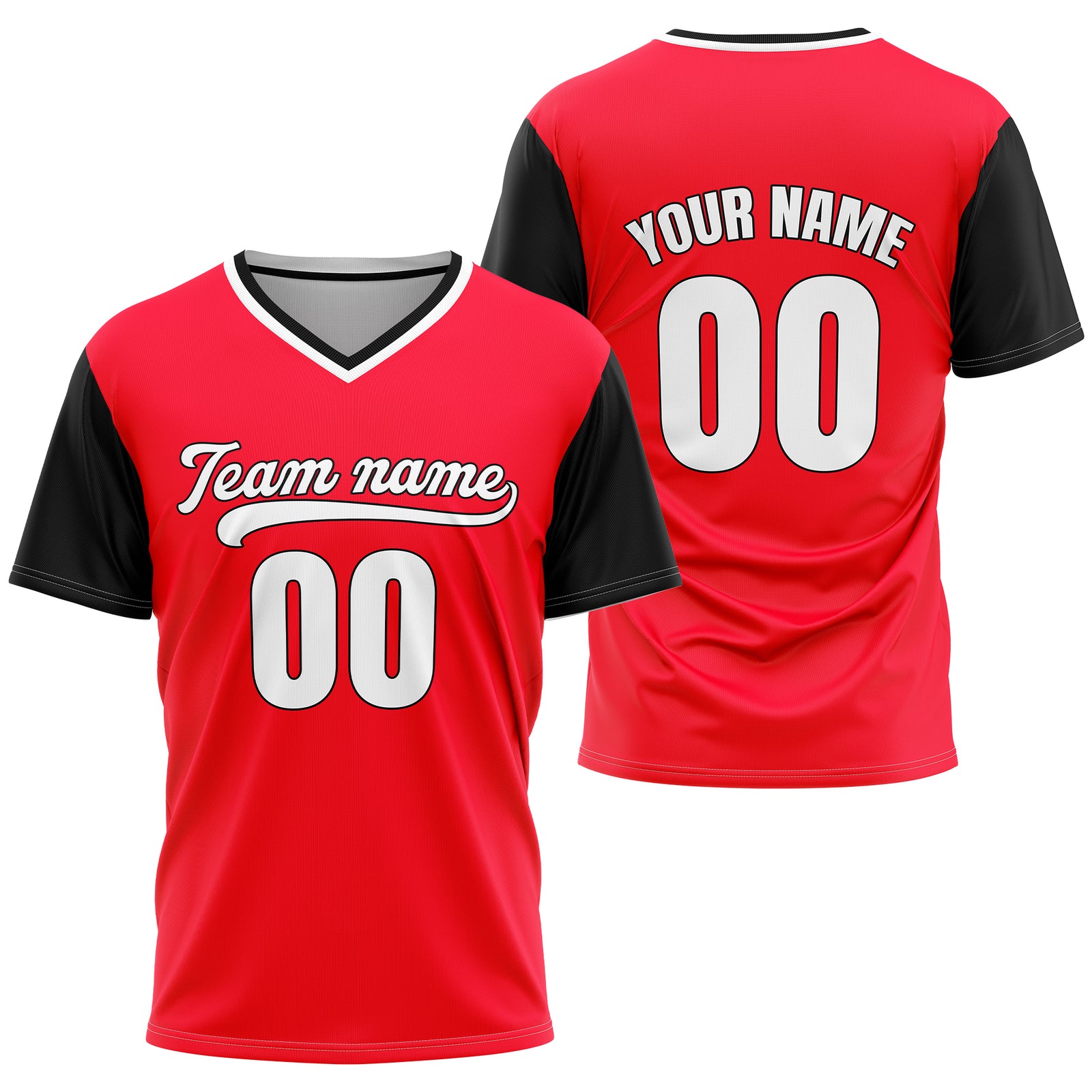 Custom Victory Line Red Pullover Baseball Sports Jersey Personalized Uniform with Name & Number