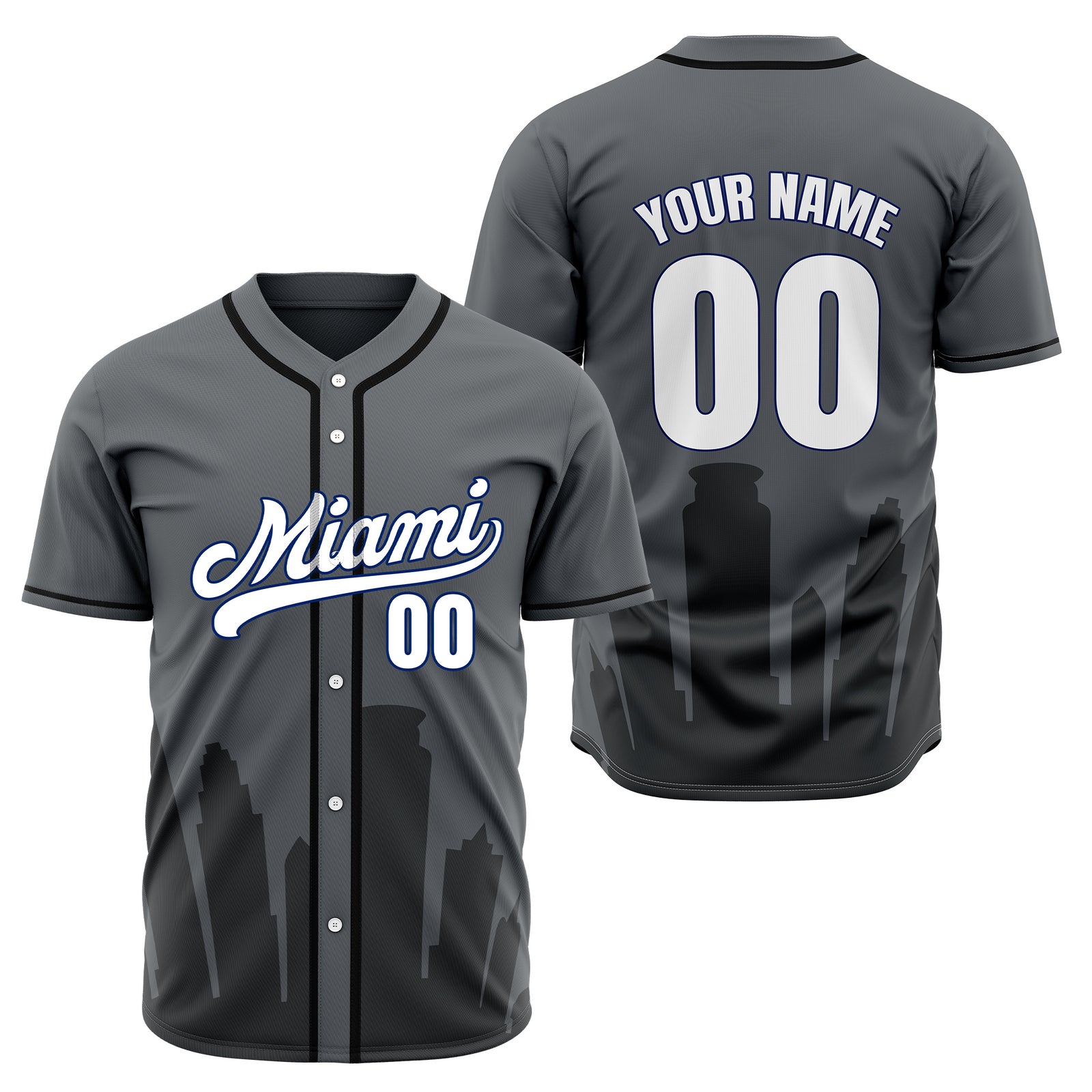 Custom City Tide Blue Baseball Sports Jersey Personalized Uniform with Name & Number