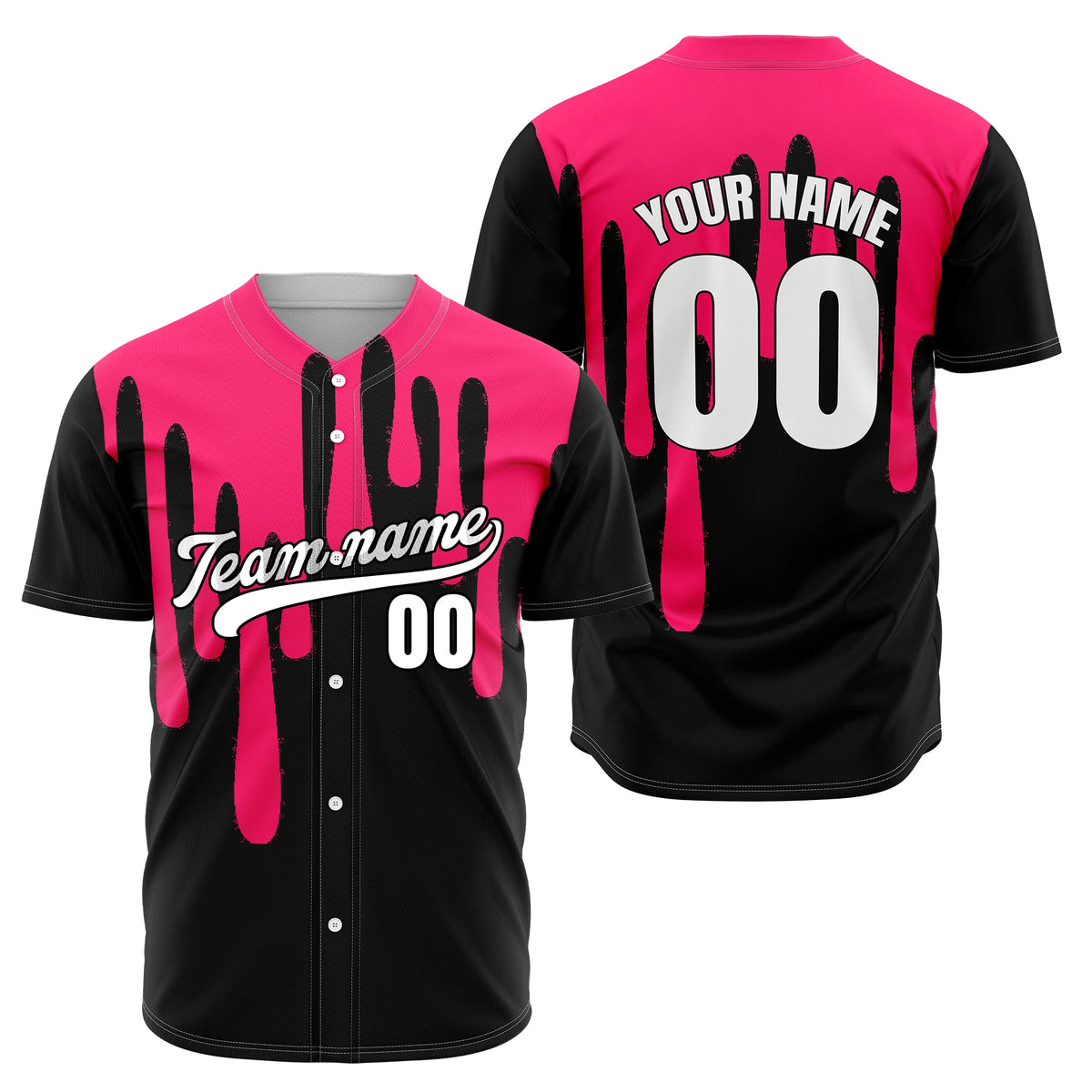 Custom Ink Drip Sports Jersey Personalized Uniform with Name & Number