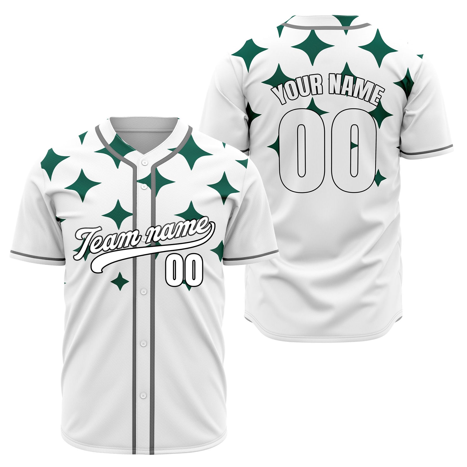 Custom Starlight White Baseball Sports Jersey Personalized Uniform with Name & Number