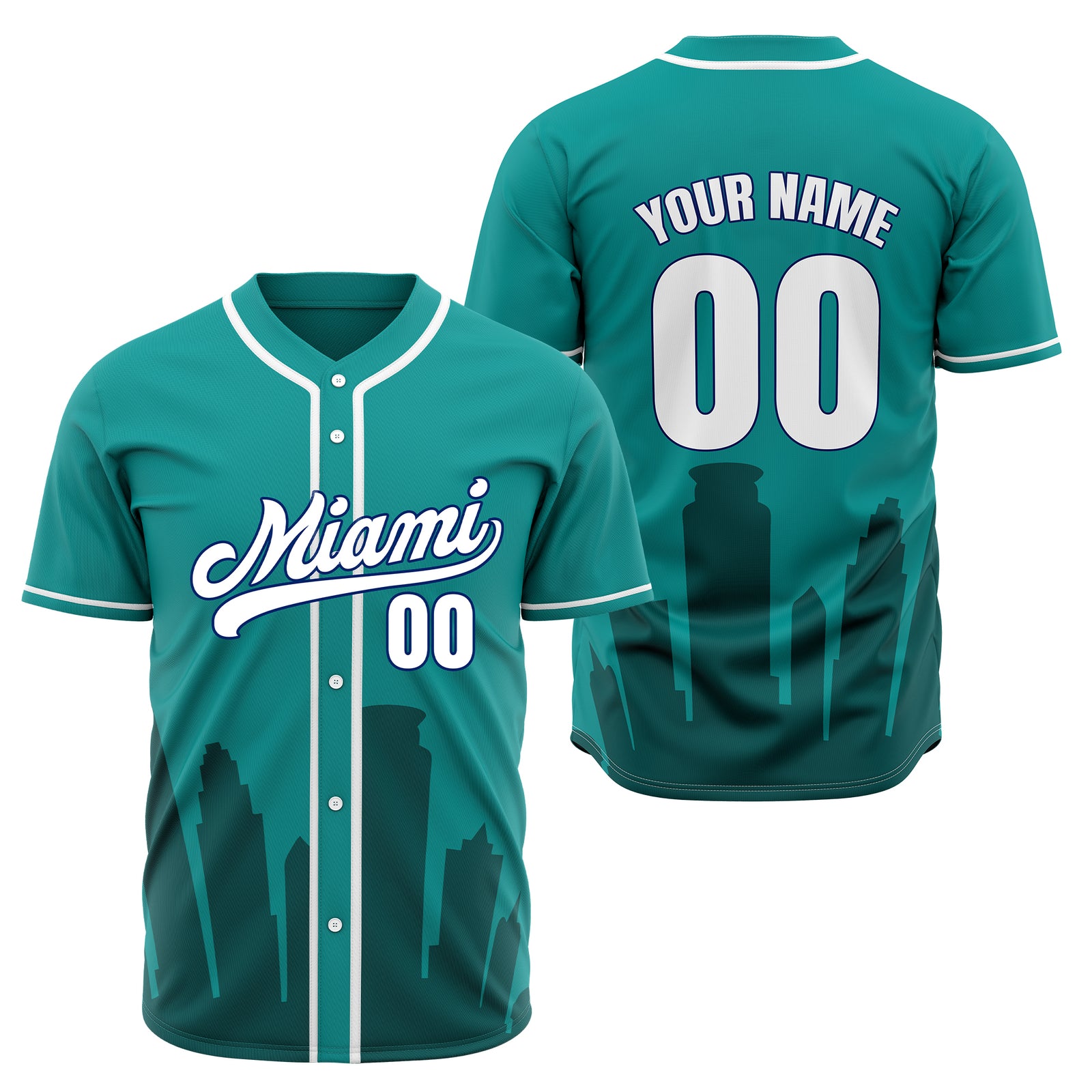 Custom City Tide Blue Baseball Sports Jersey Personalized Uniform with Name & Number