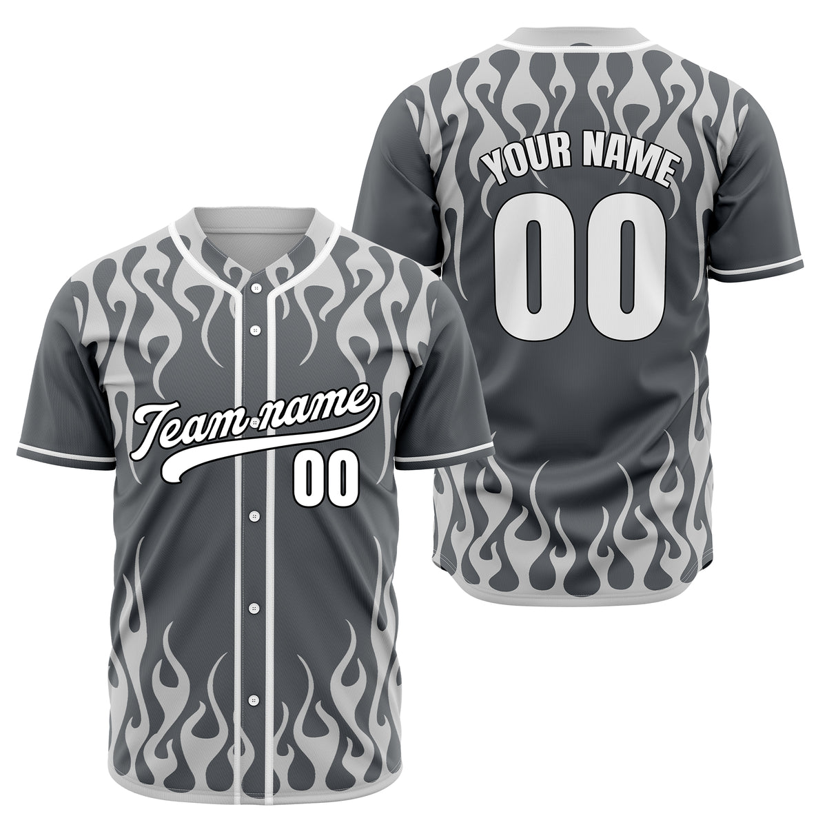 Custom Frostburn Dark Grey Baseball Sports Jersey Personalized Uniform with Name &amp; Number