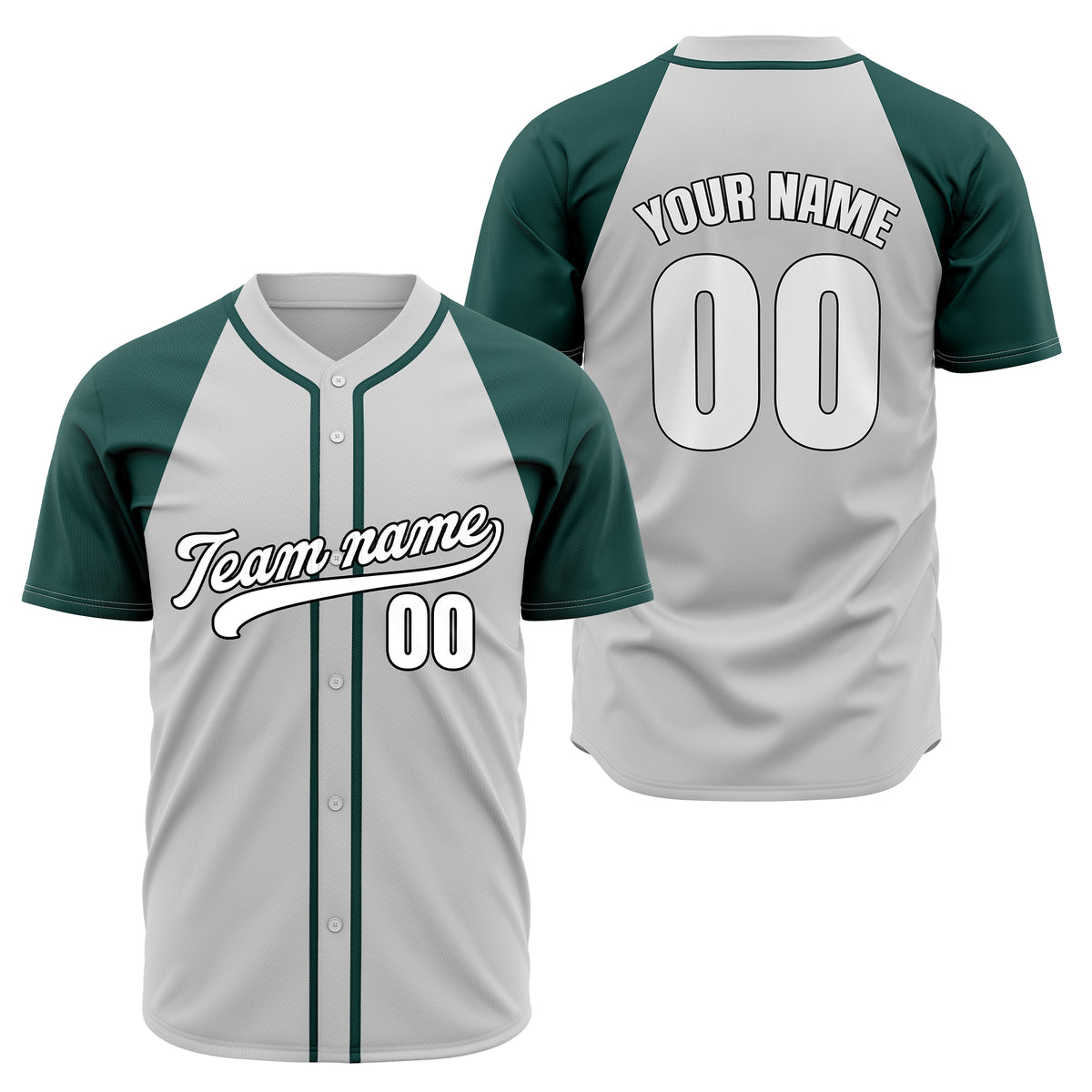 Custom Baseline Baseball Grey Sports Jersey Personalized Uniform with Name &amp; Number