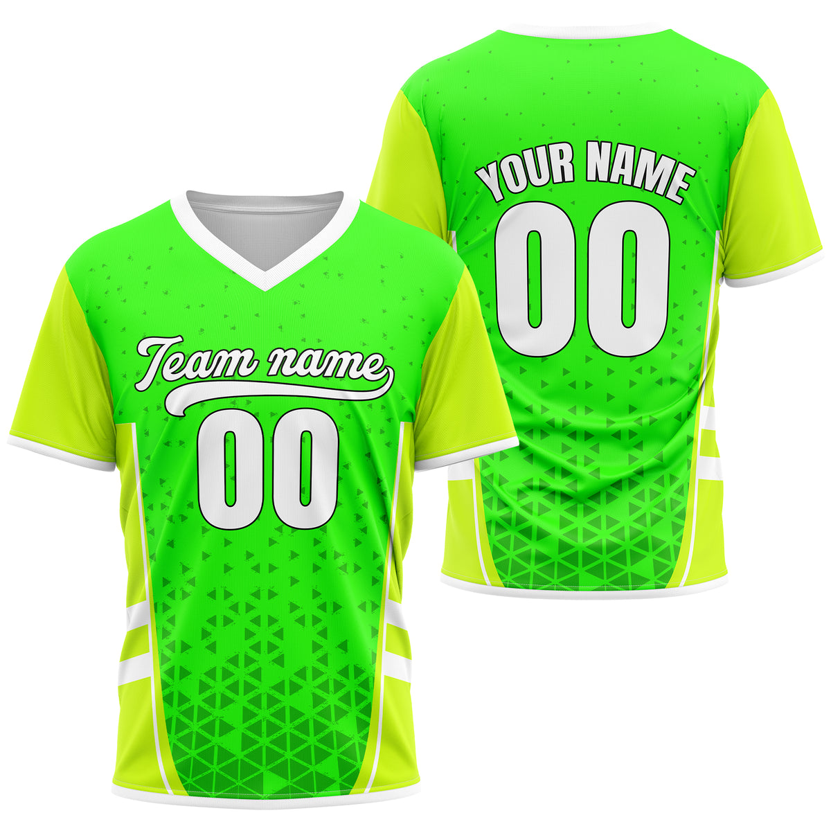 Custom HexaFade Neon Green Pullover Baseball Sports Jersey Personalized Uniform with Name &amp; Number