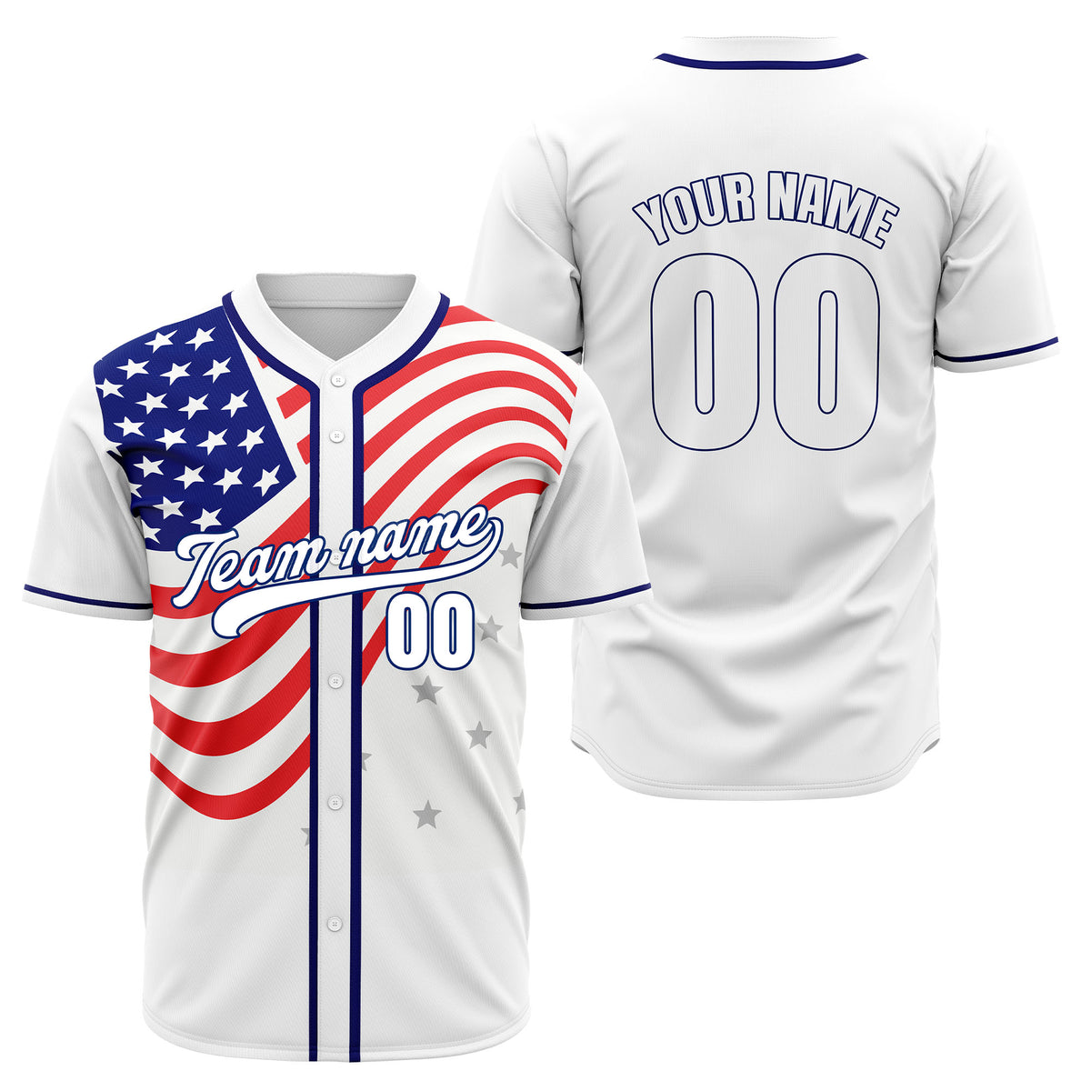 Custom USA Pride Baseball Sports Jersey Personalized Uniform with Name &amp; Number