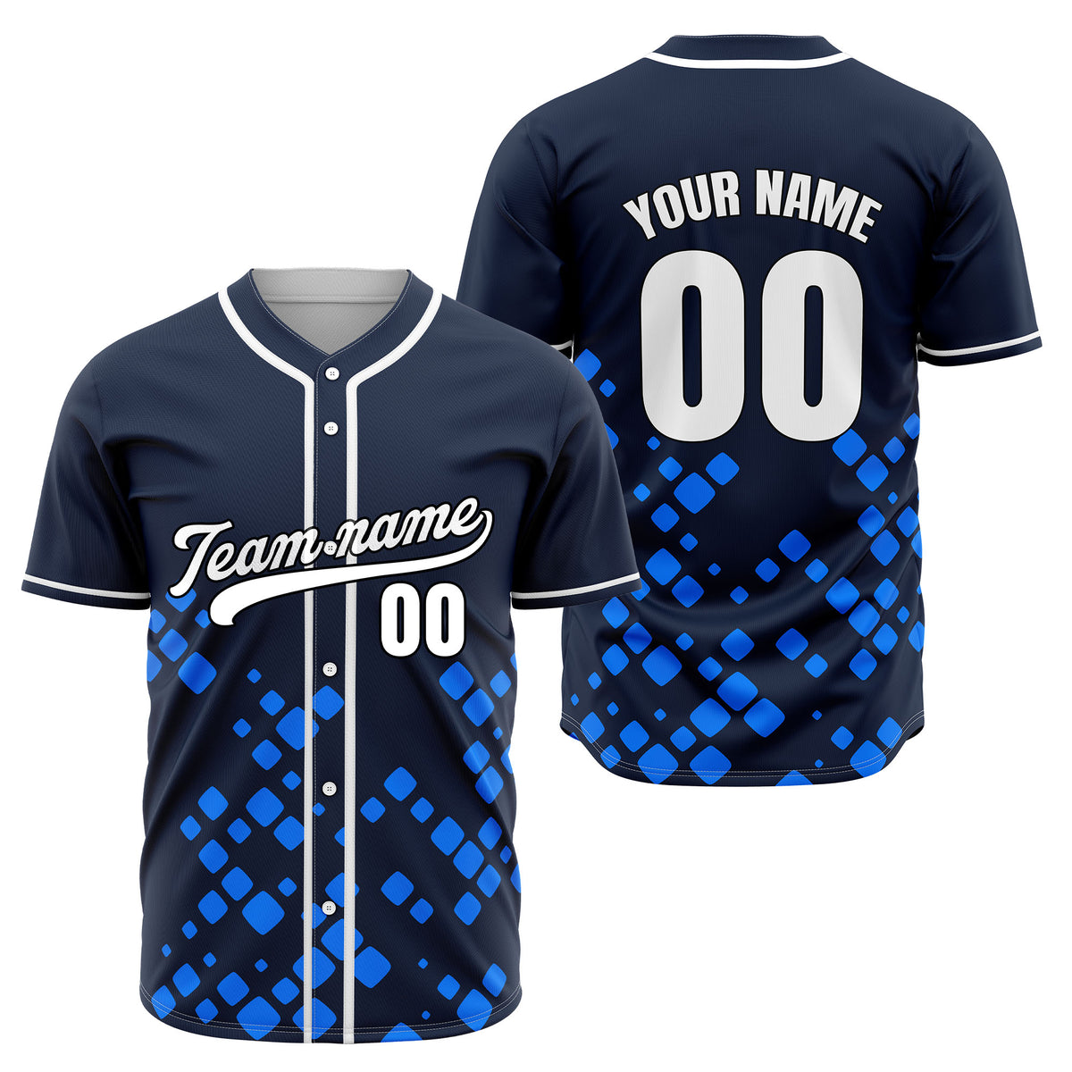 Custom Shadow Spark Blue Baseball Sports Jersey Personalized Uniform with Name & Number (Copy)