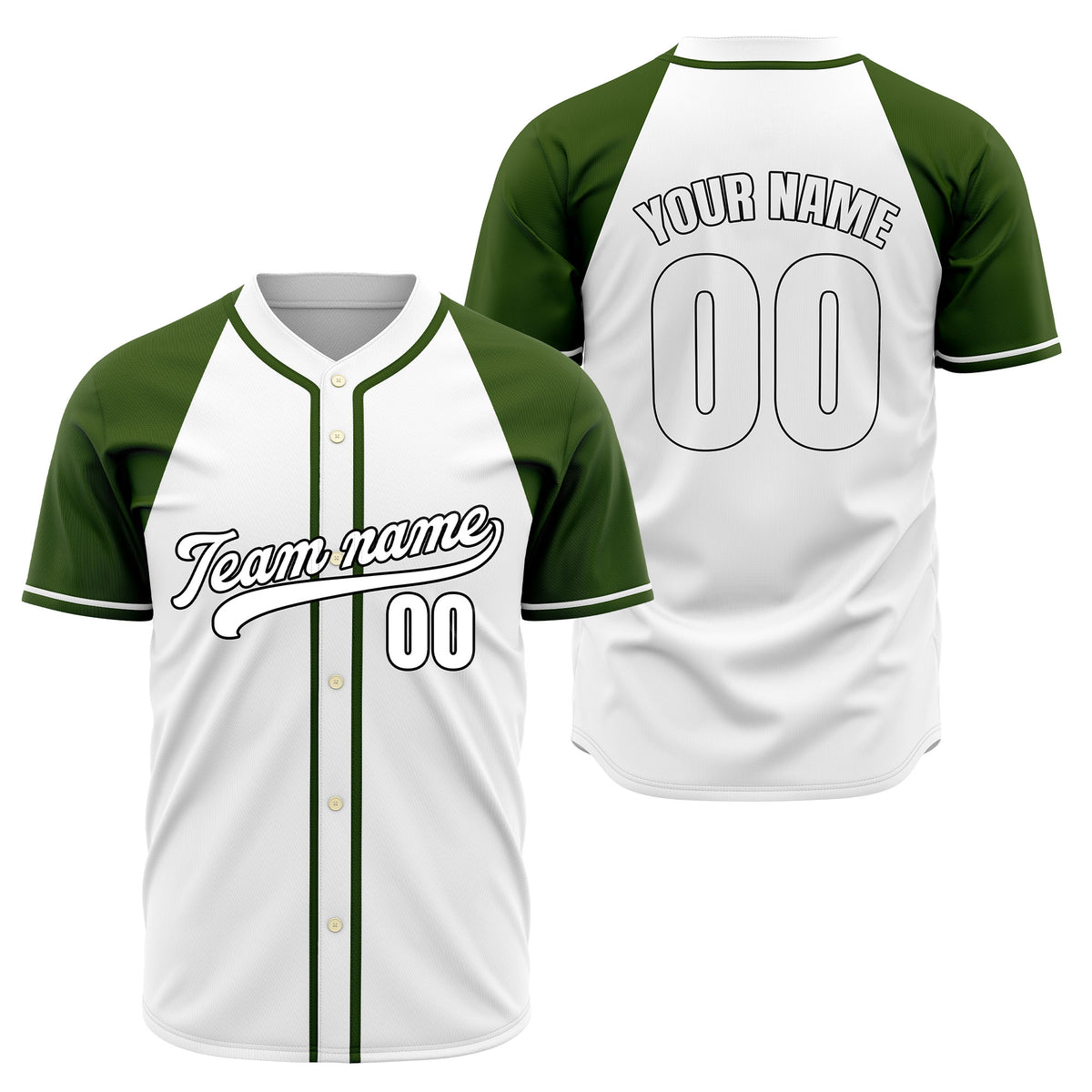 Custom Desert Blaze White Raglan Style Baseball Sports Jersey Personalized Uniform with Name &amp; Number