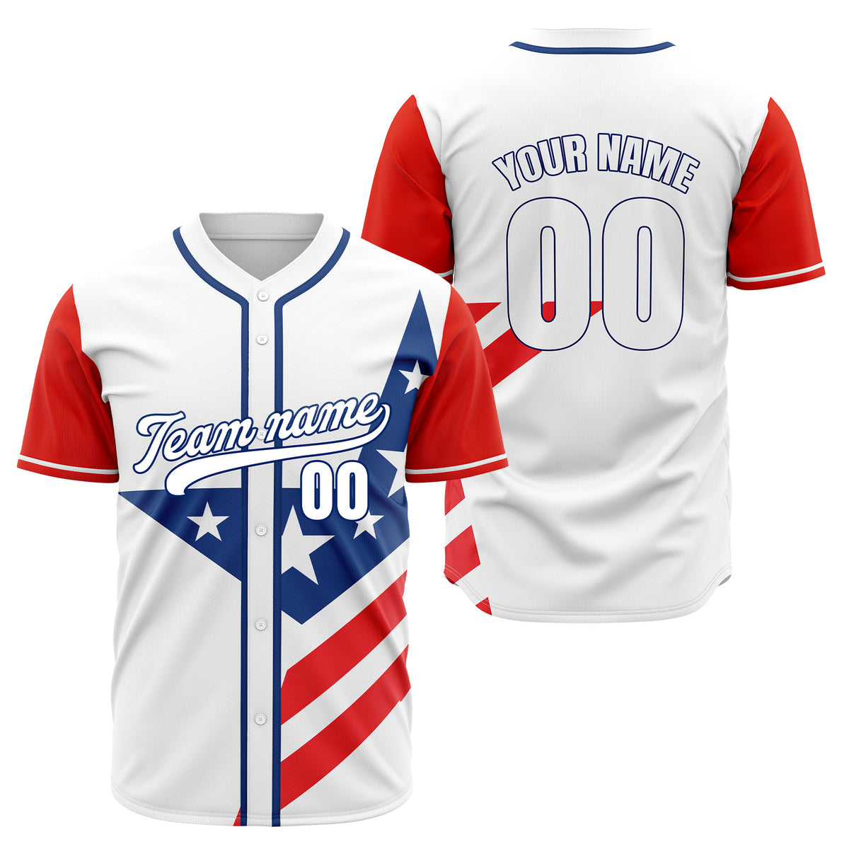 Custom American Spirit Baseball Sports Jersey Personalized Uniform with Name &amp; Number