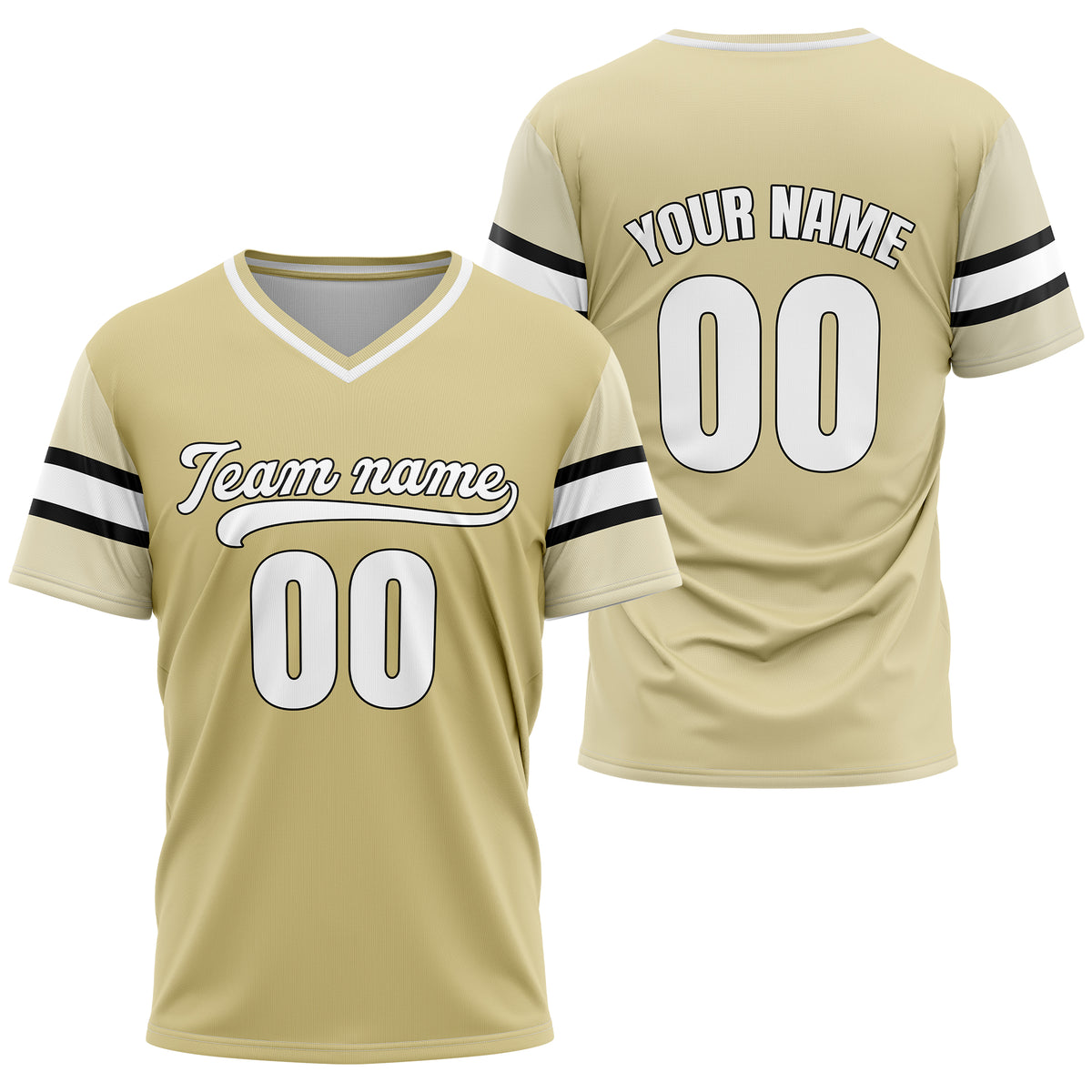 Custom StormLine Khaki Pullover Baseball Sports Jersey Personalized Uniform with Name &amp; Number