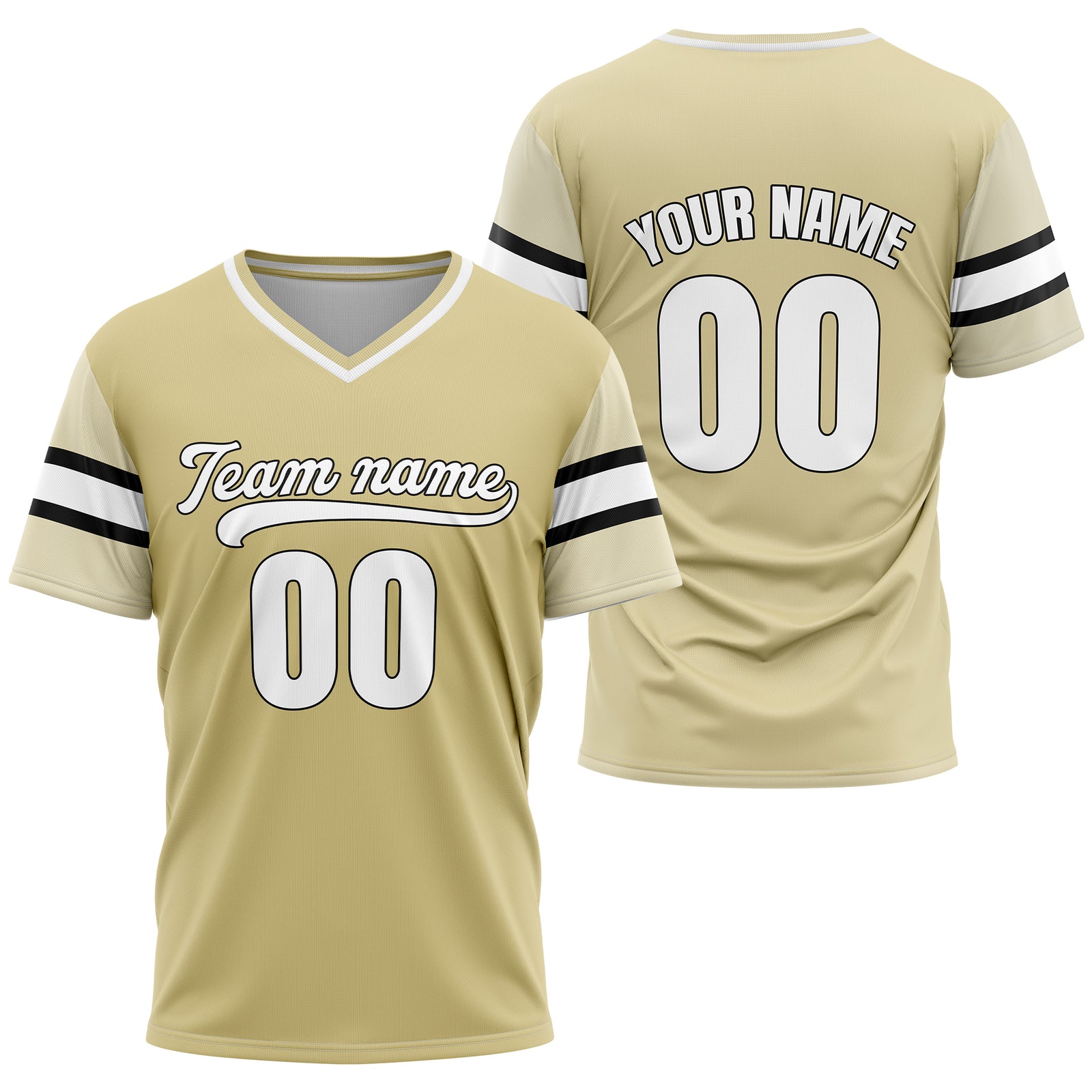 Custom StormLine Khaki Pullover Baseball Sports Jersey Personalized Uniform with Name & Number