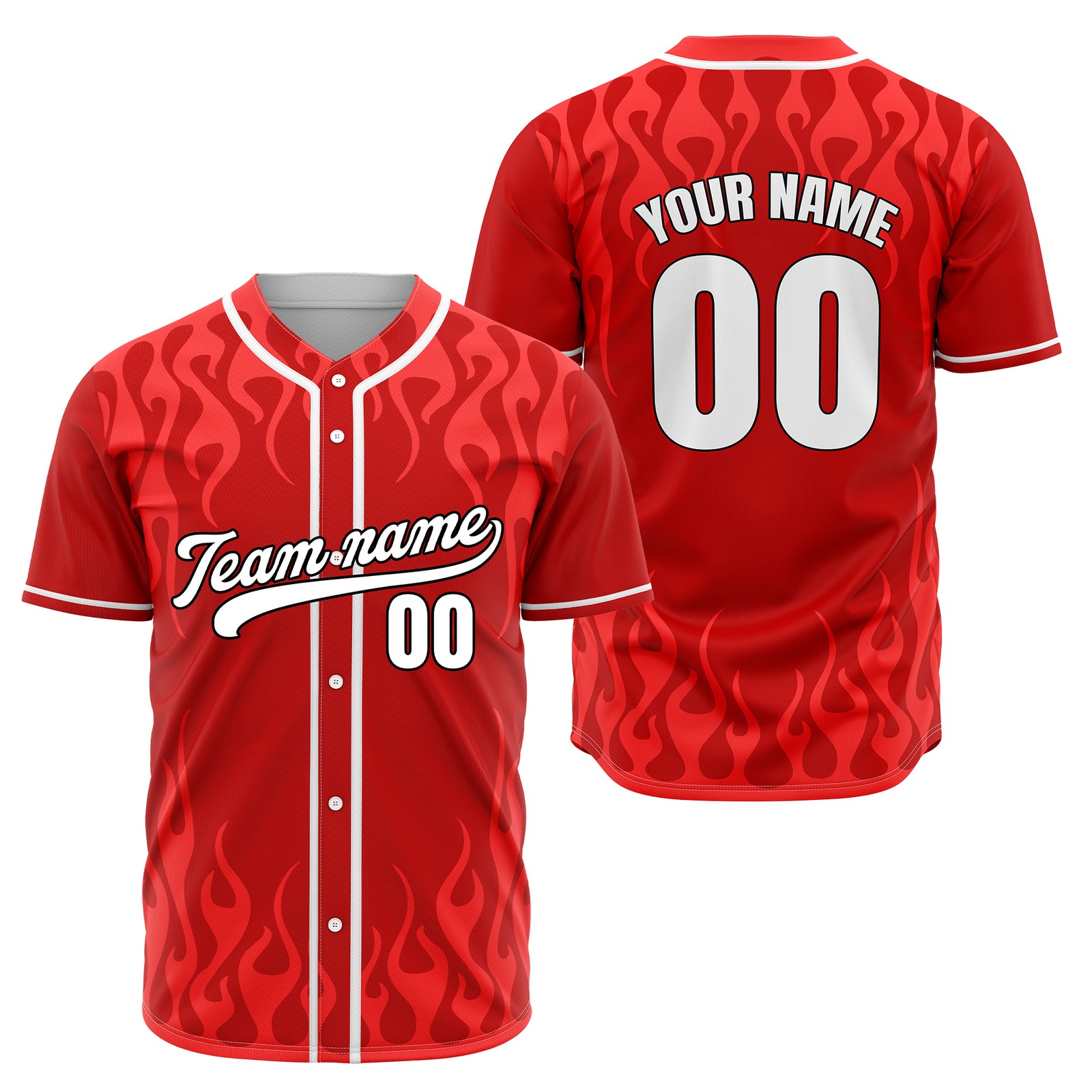 Custom Frostburn Red Baseball Sports Jersey Personalized Uniform with Name & Number