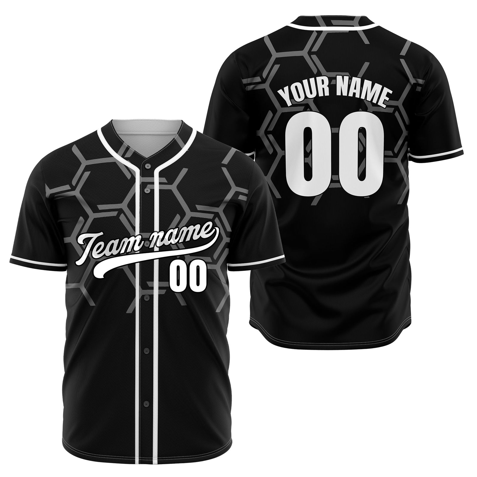 Custom Sting Force Black Baseball Sports Jersey Personalized Uniform with Name & Number