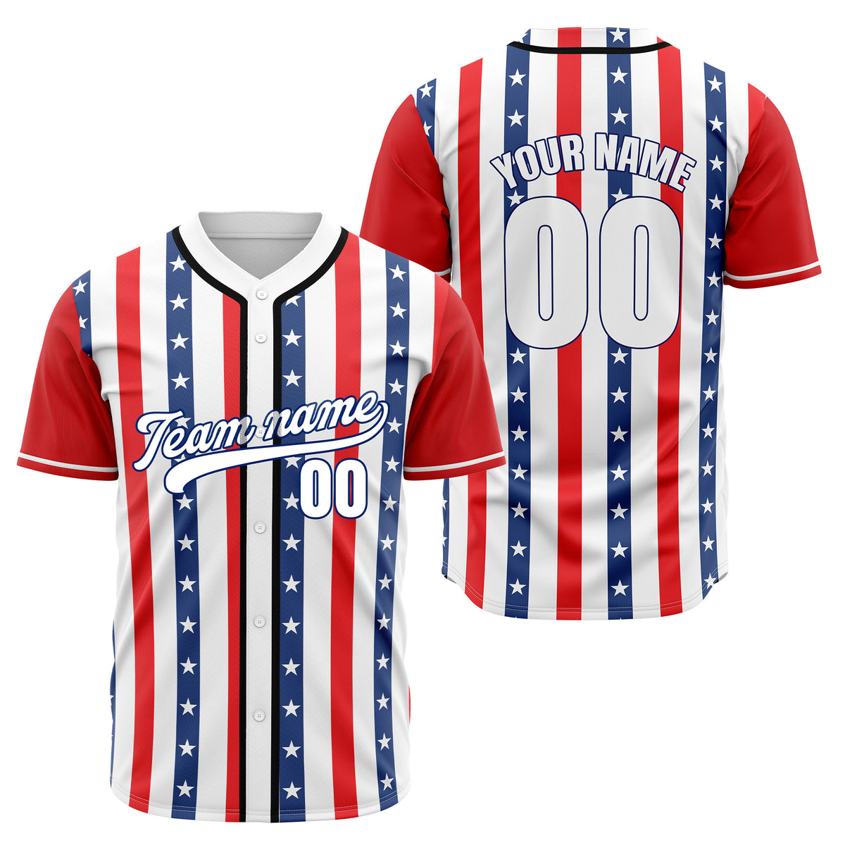 Custom USA Heritage Baseball Sports Jersey Personalized Uniform with Name &amp; Number