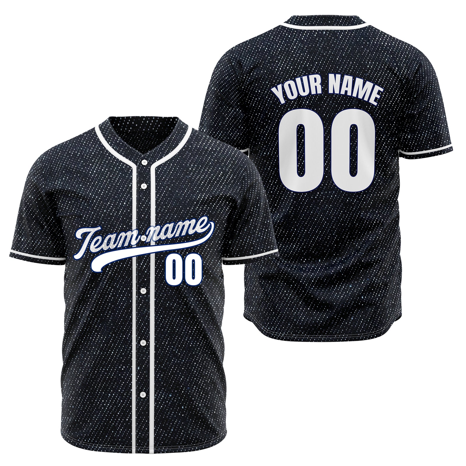 Custom Indigo League Denim Baseball Sports Jersey Personalized Uniform with Name & Number