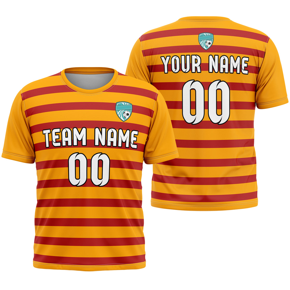 Custom Soccer R Stripes Teal Sports Tops Jersey