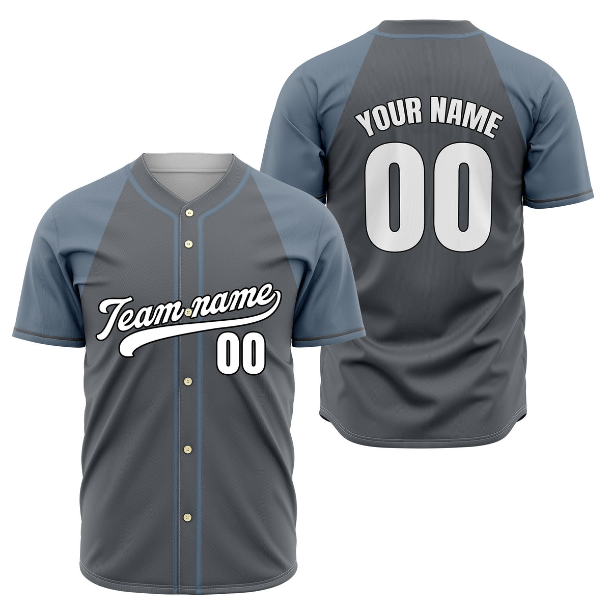 Custom Desert Blaze Dark Grey Raglan Style Baseball Sports Jersey Personalized Uniform with Name &amp; Number