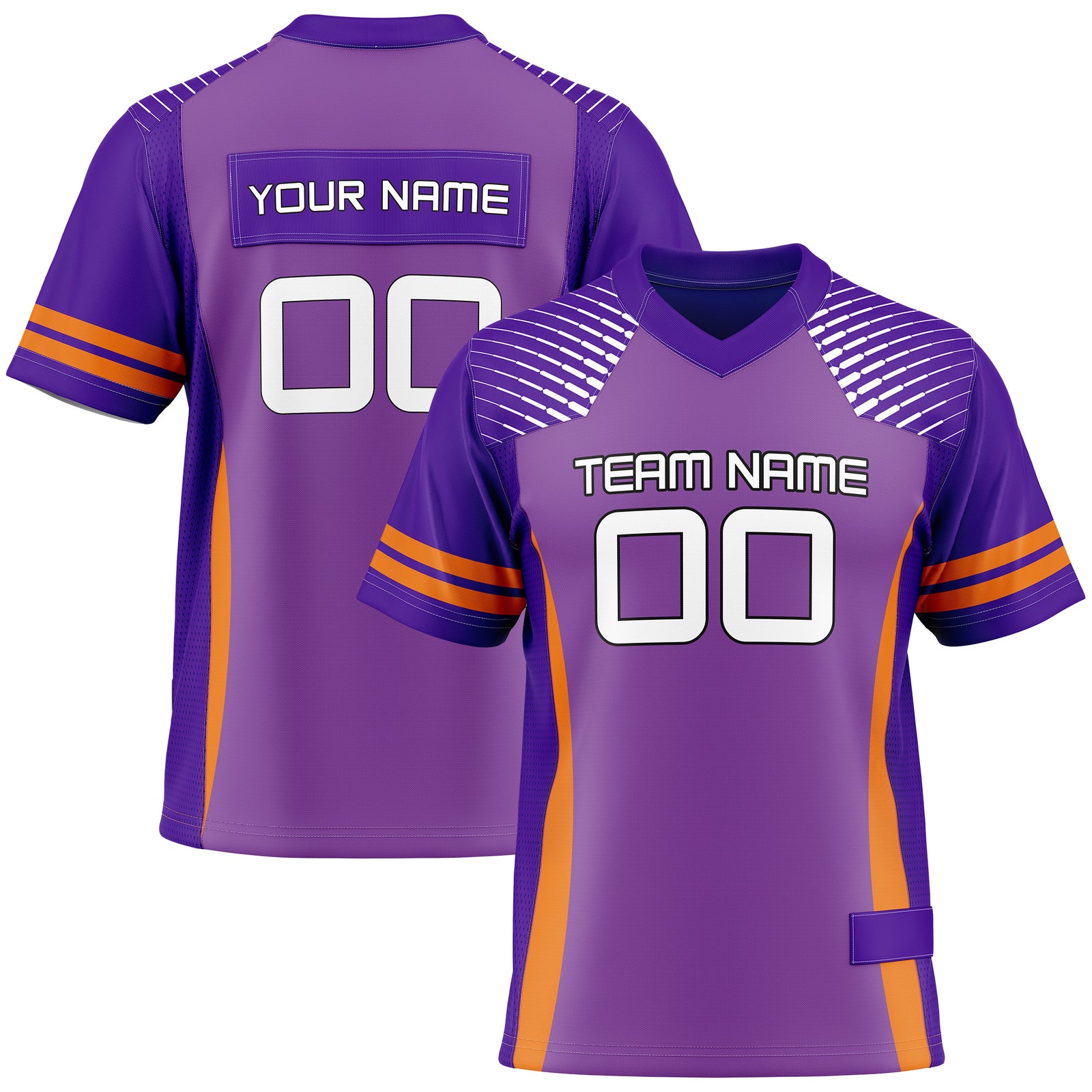 Custom Classical Style Purple Field Jersey Flag Football Jersey