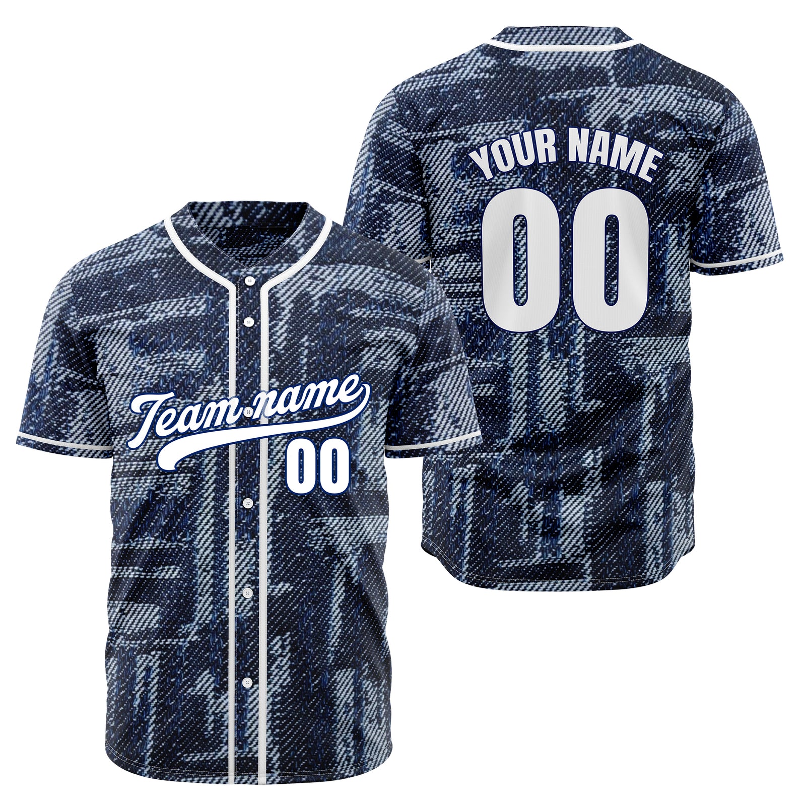 Custom Denim Storm Baseball Sports Jersey Personalized Uniform with Name & Number