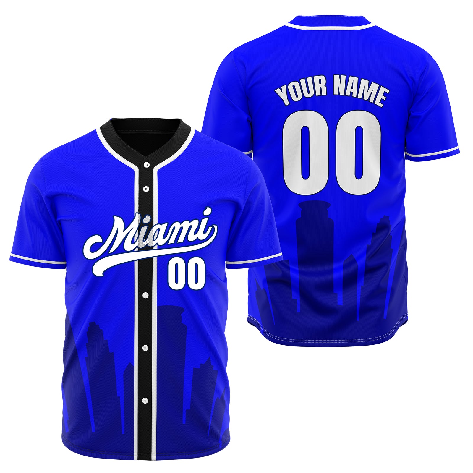 Custom City Tide Blue Baseball Sports Jersey Personalized Uniform with Name & Number