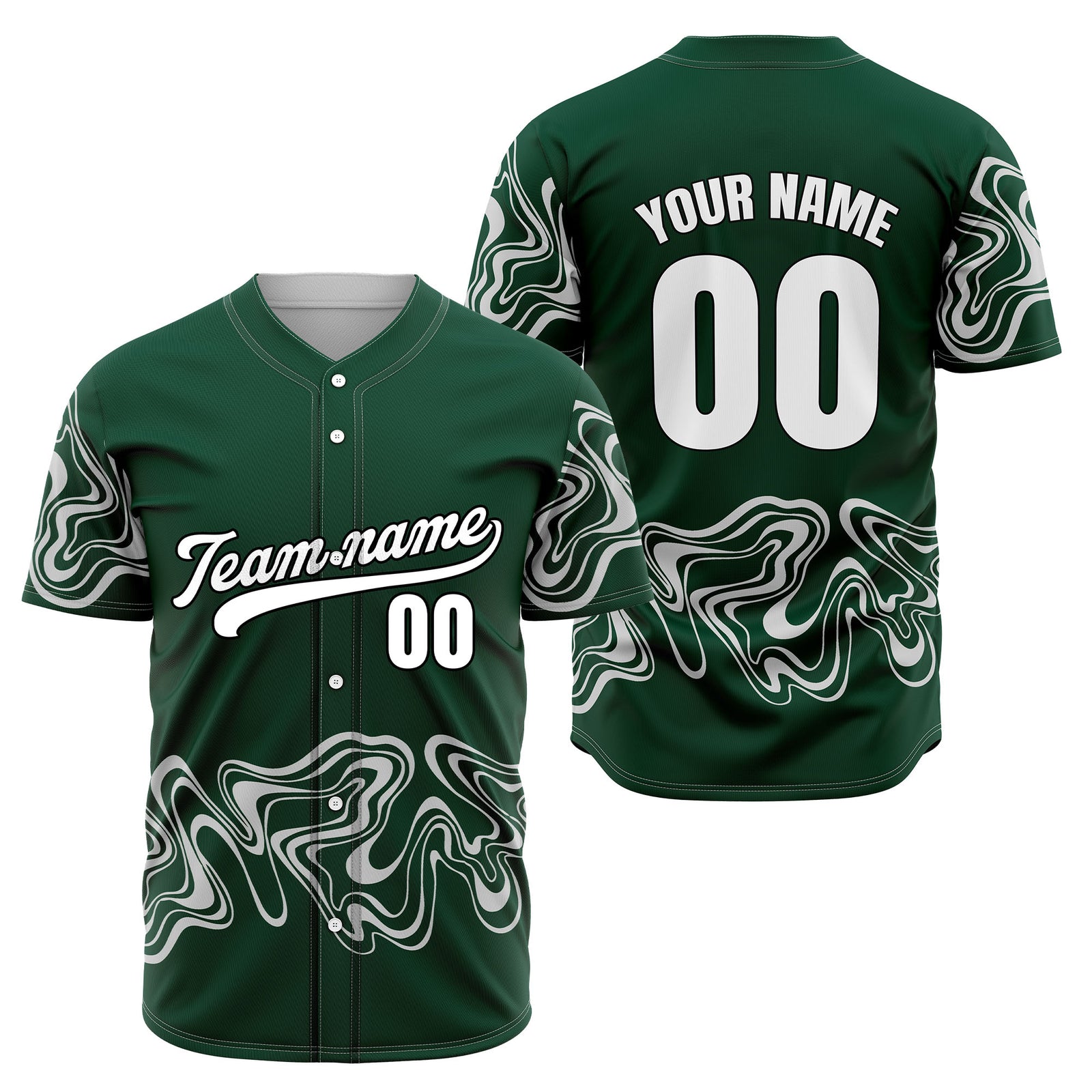 Custom Dark Grey Baseball Wave Sports Jersey Personalized Uniform with Name & Number