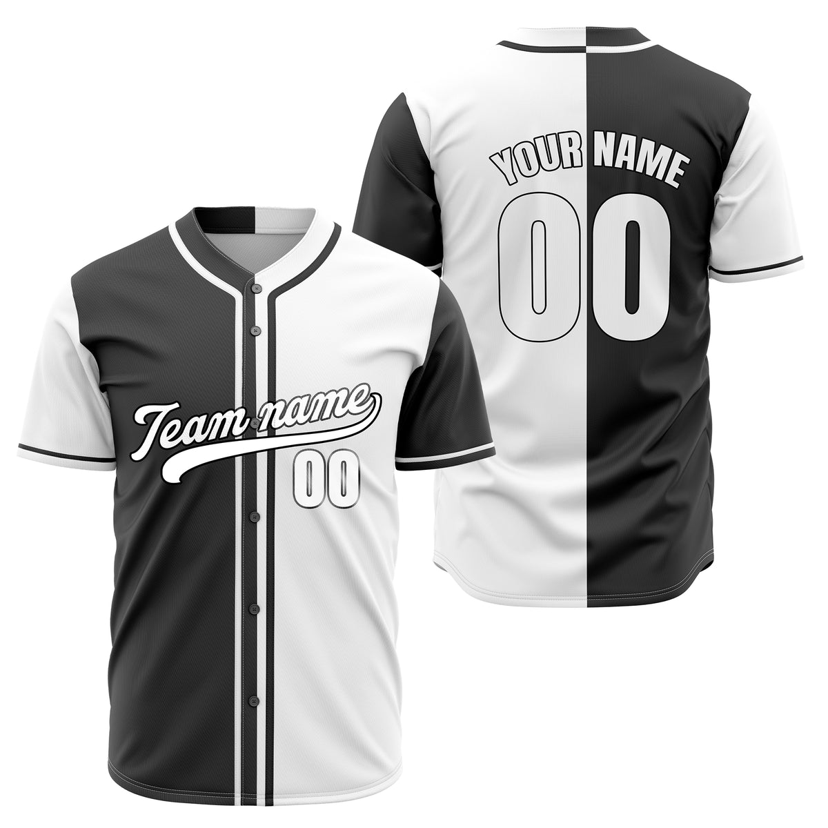 Custom Split Baseball Purple Sports Jersey Personalized Uniform with Name & Number