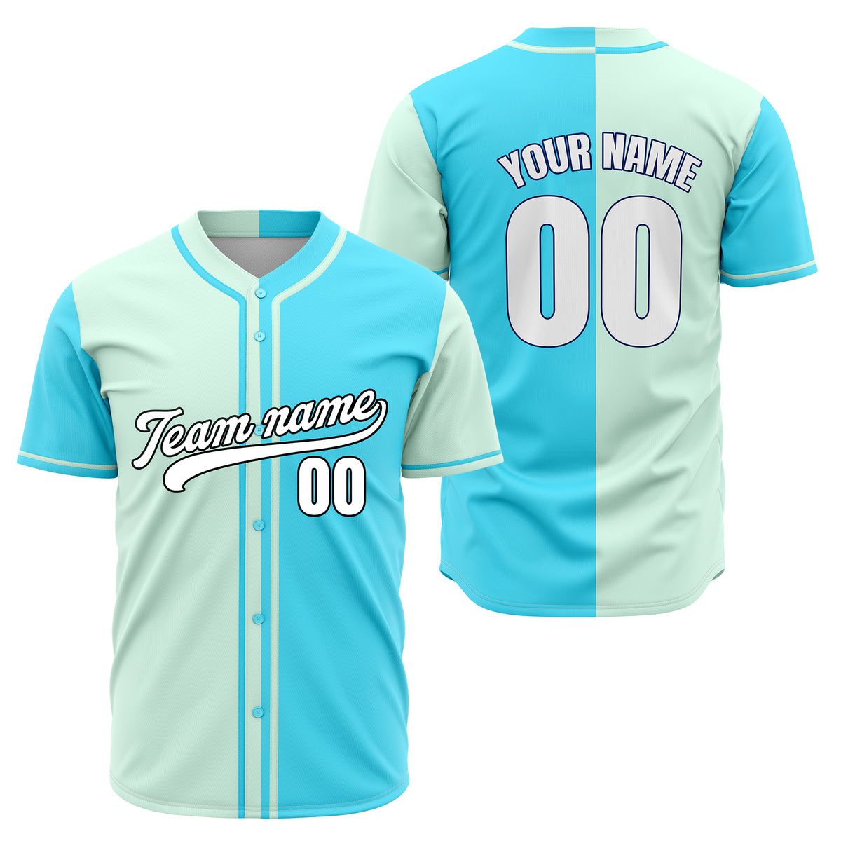 Custom Split Baseball Purple Sports Jersey Personalized Uniform with Name & Number